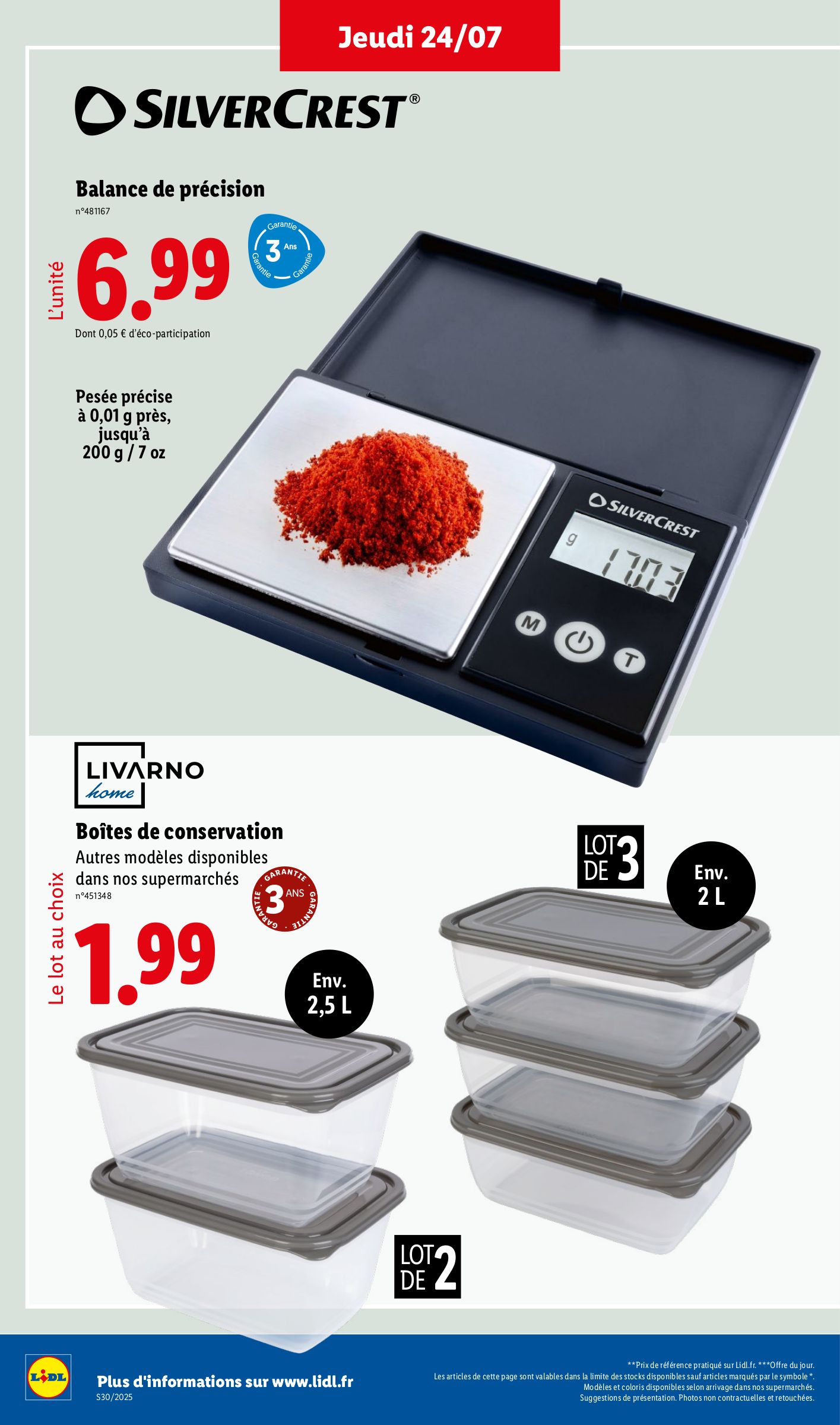 lidl - Catalogue Lidl - Les bonnes affaires de la semaine valable du 21/07 au 24/07 - page: 32 lidl - Catalogue Lidl - Les bonnes affaires de la semaine valable du 21/07 au 24/07 - page: 32