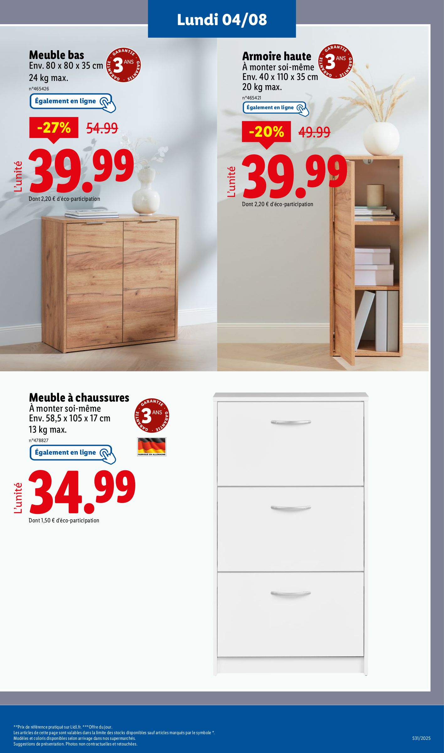 lidl - Catalogue Lidl - Les bonnes affaires de la semaine valable du 31/07 au 04/08 - page: 29 lidl - Catalogue Lidl - Les bonnes affaires de la semaine valable du 31/07 au 04/08 - page: 29