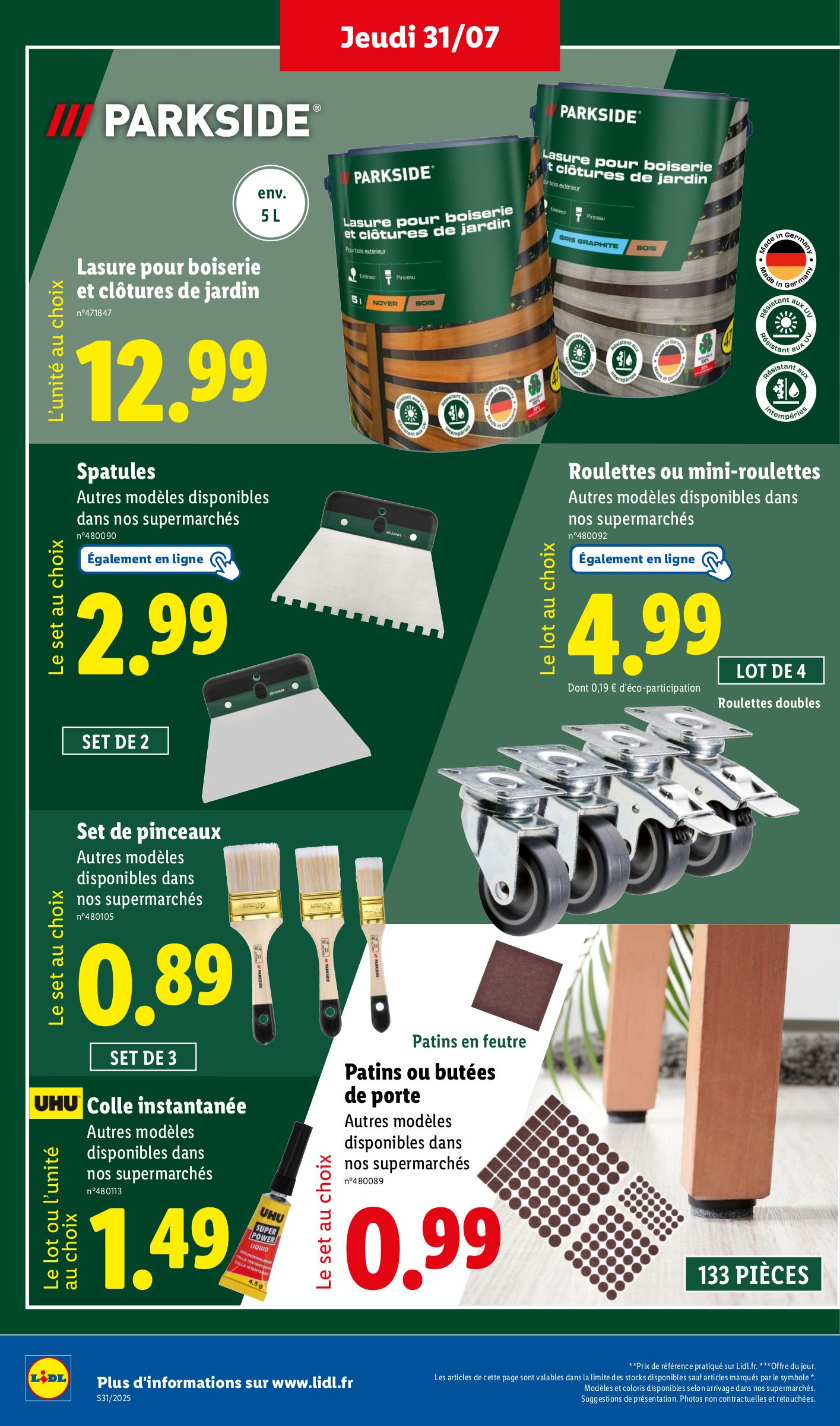 lidl - Catalogue Lidl - Les bonnes affaires de la semaine valable du 31/07 au 04/08 - page: 6 lidl - Catalogue Lidl - Les bonnes affaires de la semaine valable du 31/07 au 04/08 - page: 6