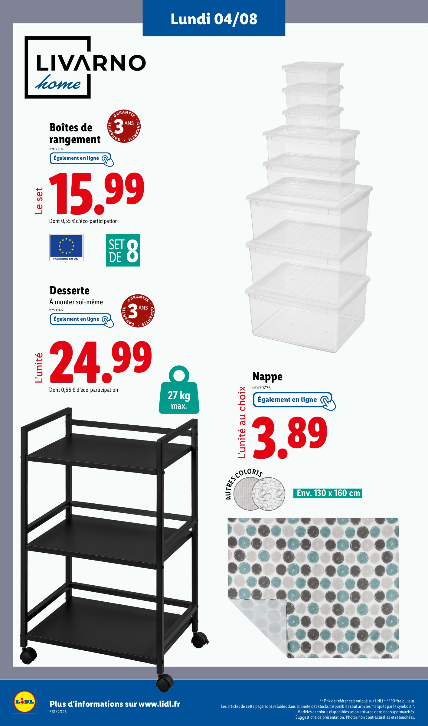 lidl - Catalogue Lidl valable du 31/07 au 06/08 - page: 52 lidl - Catalogue Lidl valable du 31/07 au 06/08 - page: 52