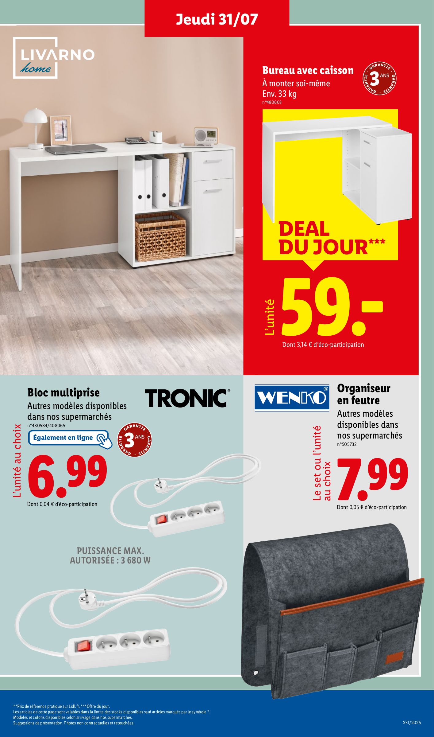 lidl - Catalogue Lidl valable du 31/07 au 06/08 - page: 43 lidl - Catalogue Lidl valable du 31/07 au 06/08 - page: 43