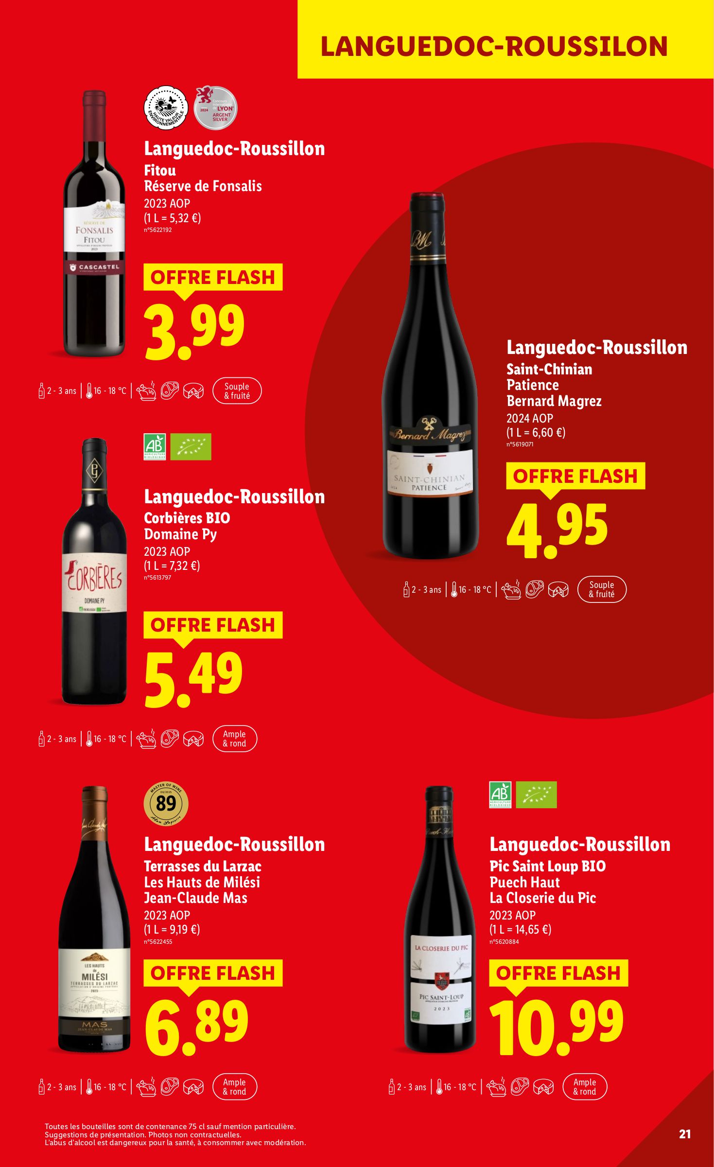 lidl - Catalogue Lidl - La foire aux Vins valable du 21/08 au 04/09 - page: 21