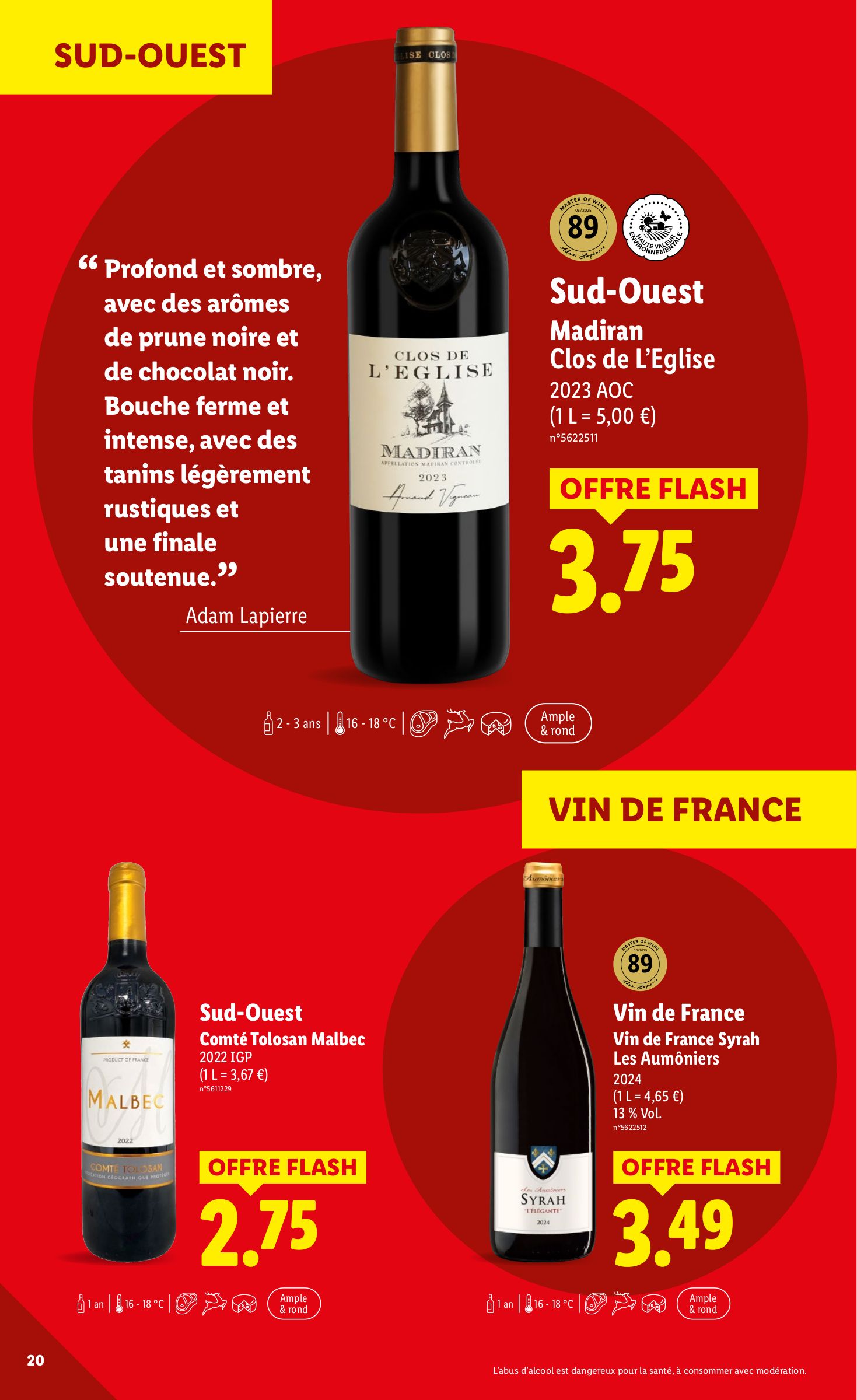 lidl - Catalogue Lidl - La foire aux Vins valable du 21/08 au 04/09 - page: 20