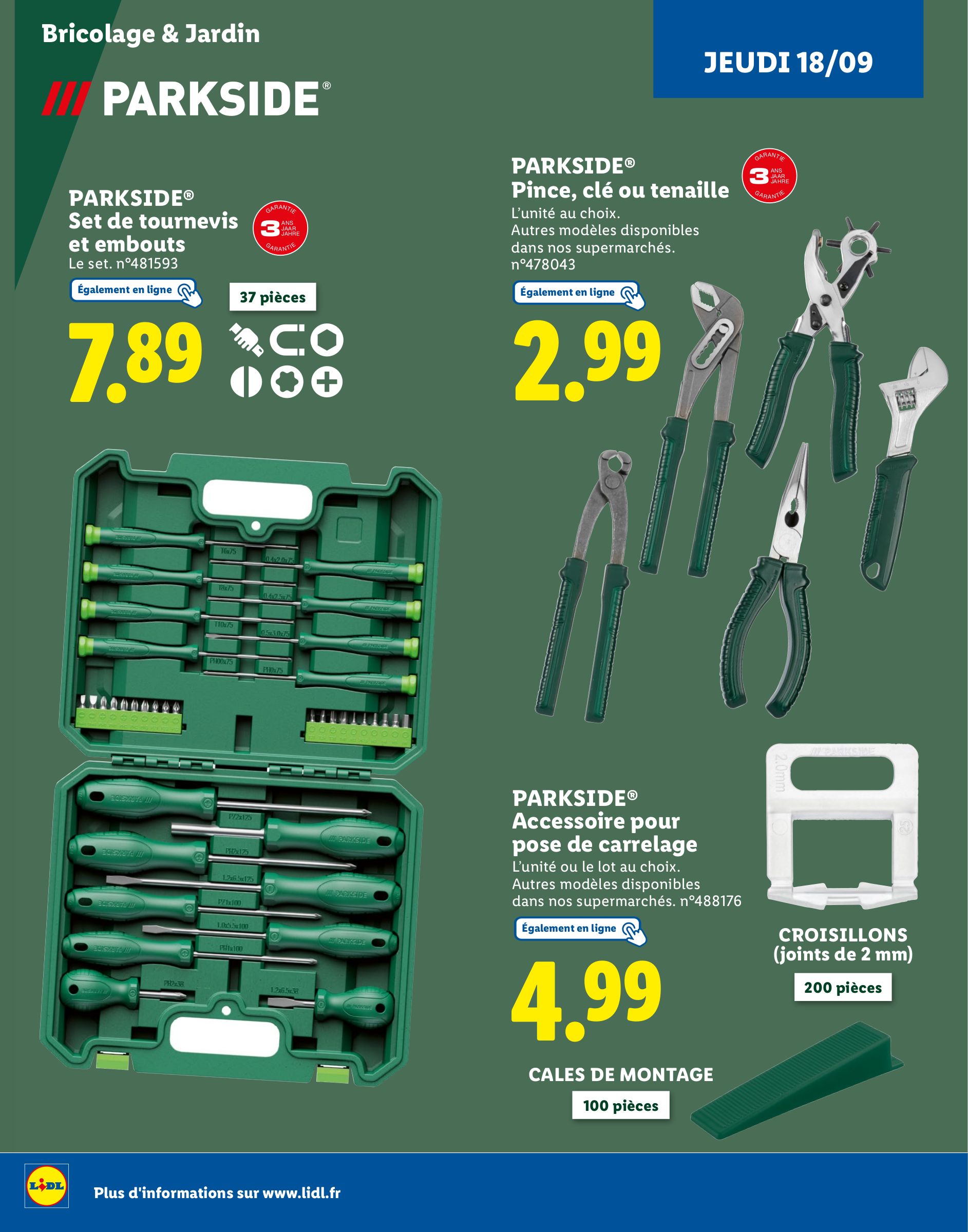 lidl - Catalogue Lidl - Catalogue Parkside valable du 01/09 au 18/09 - page: 40 lidl - Catalogue Lidl - Catalogue Parkside valable du 01/09 au 18/09 - page: 40