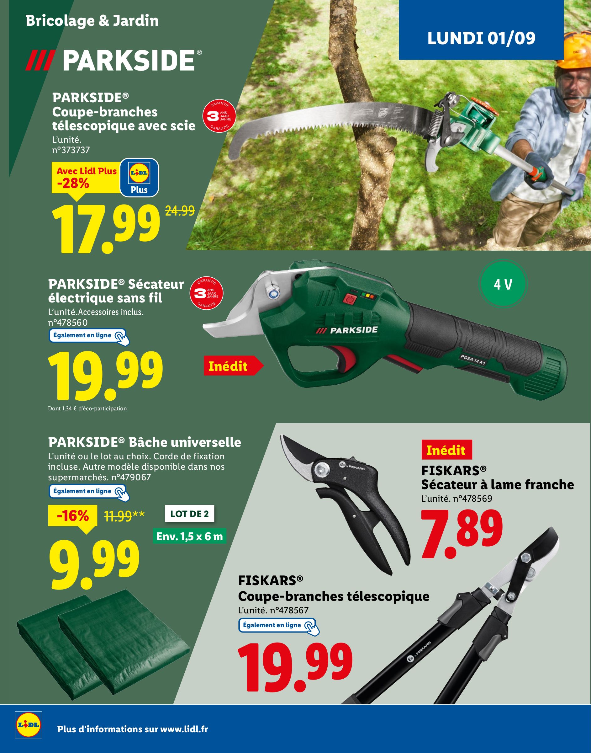 lidl - Catalogue Lidl - Catalogue Parkside valable du 01/09 au 18/09 - page: 4 lidl - Catalogue Lidl - Catalogue Parkside valable du 01/09 au 18/09 - page: 4