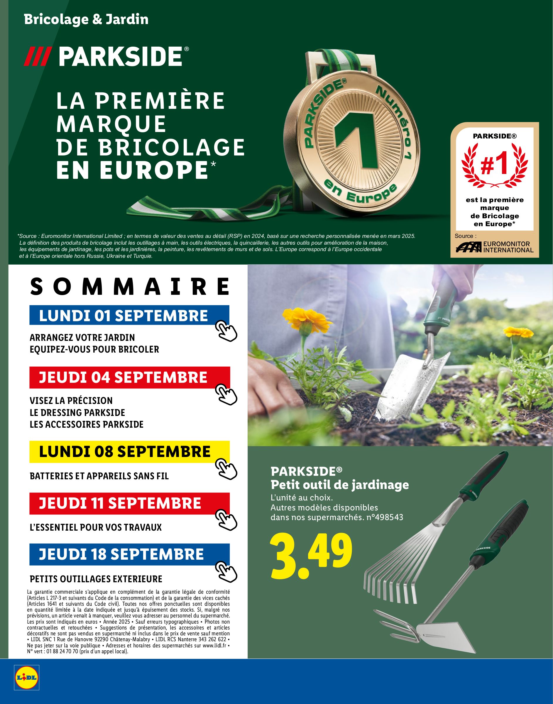 lidl - Catalogue Lidl - Catalogue Parkside valable du 01/09 au 18/09 - page: 2 lidl - Catalogue Lidl - Catalogue Parkside valable du 01/09 au 18/09 - page: 2