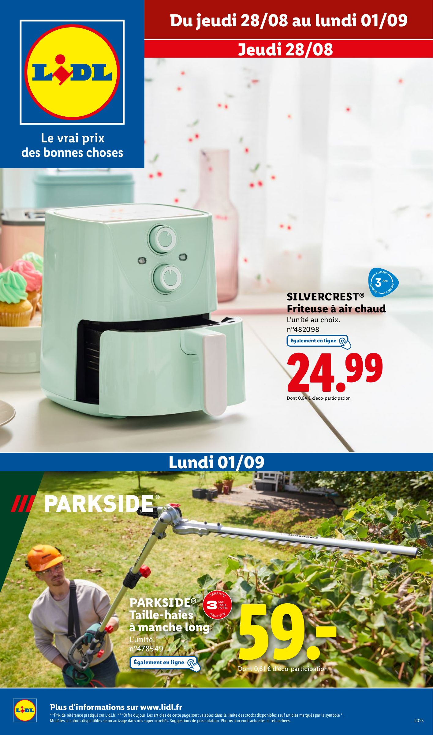 lidl - Catalogue Lidl - Les bonnes affaires de la semaine valable du 28/08 au 01/09