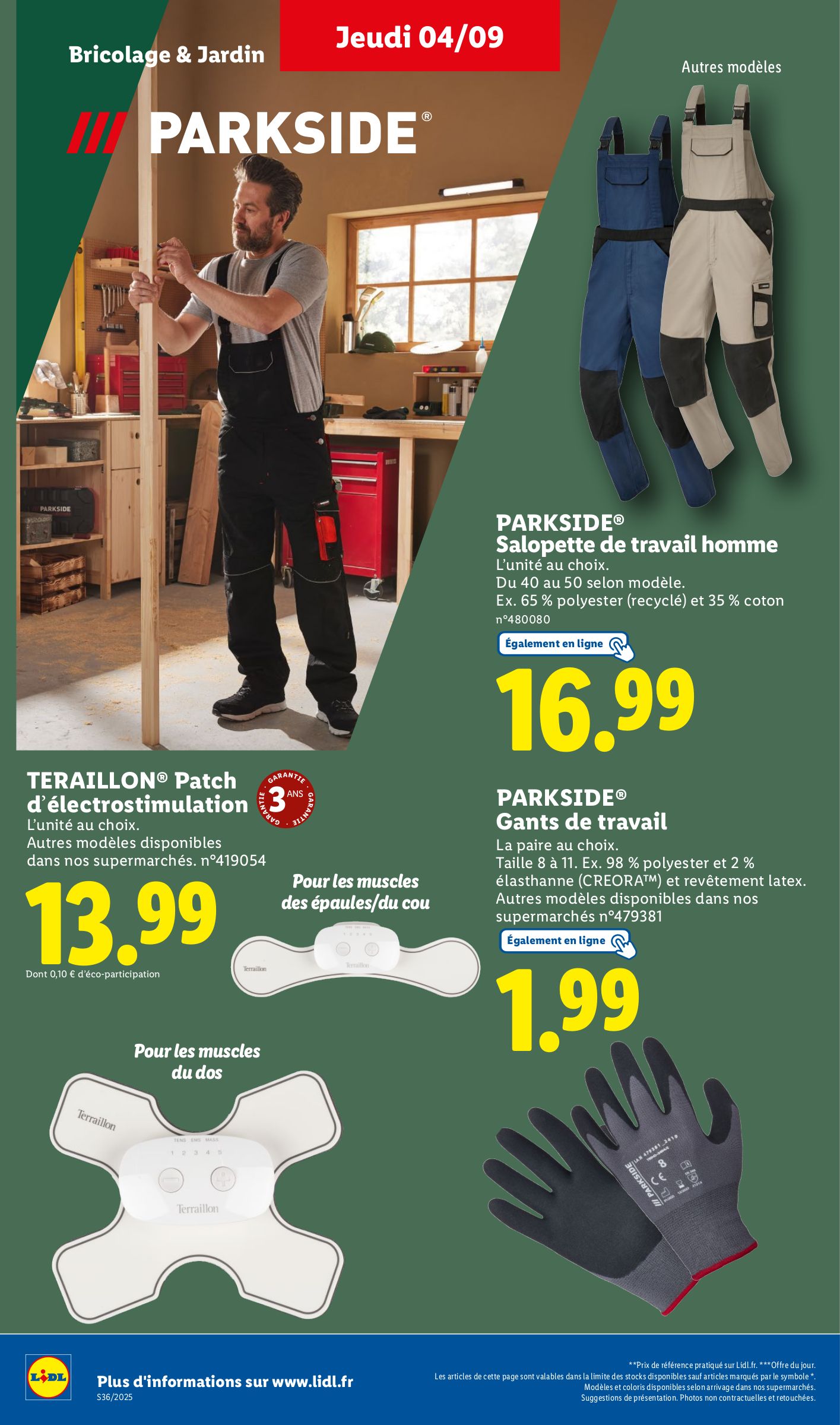 lidl - Catalogue Lidl - Les bonnes affaires de la semaine valable du 01/09 au 04/09 - page: 36 lidl - Catalogue Lidl - Les bonnes affaires de la semaine valable du 01/09 au 04/09 - page: 36