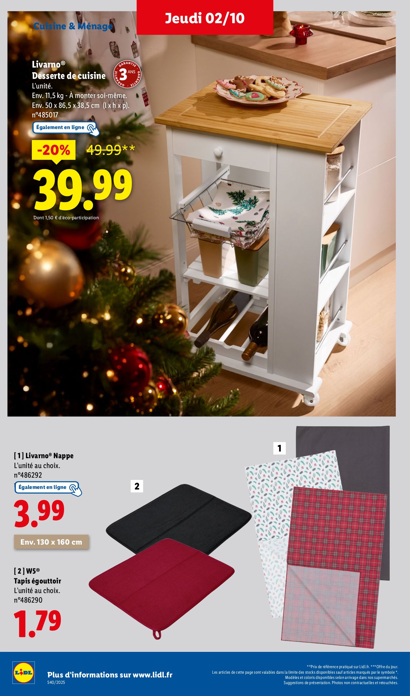 lidl - Catalogue Lidl valable du 02/10 au 08/10 - page: 40