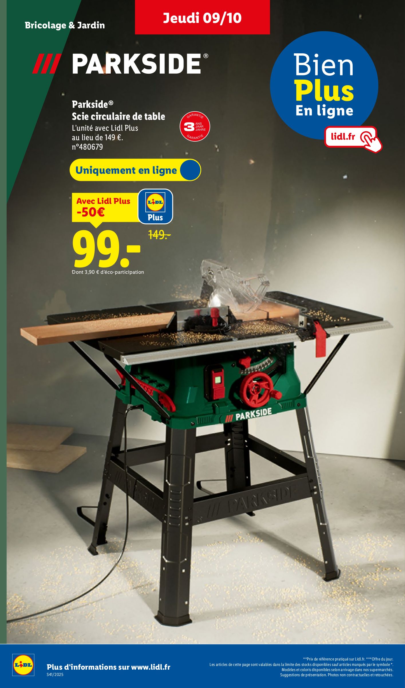 lidl - Catalogue Lidl - Les bonnes affaires de la semaine valable du 06/10 au 09/10 - page: 44