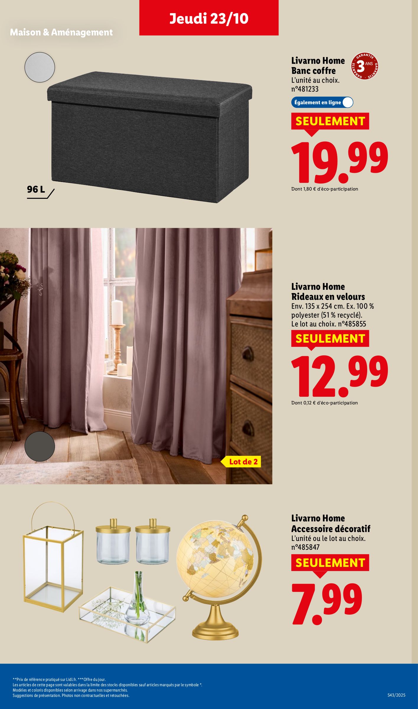 lidl - Catalogue Lidl valable du 23/10 au 29/10 - page: 43 lidl - Catalogue Lidl valable du 23/10 au 29/10 - page: 43