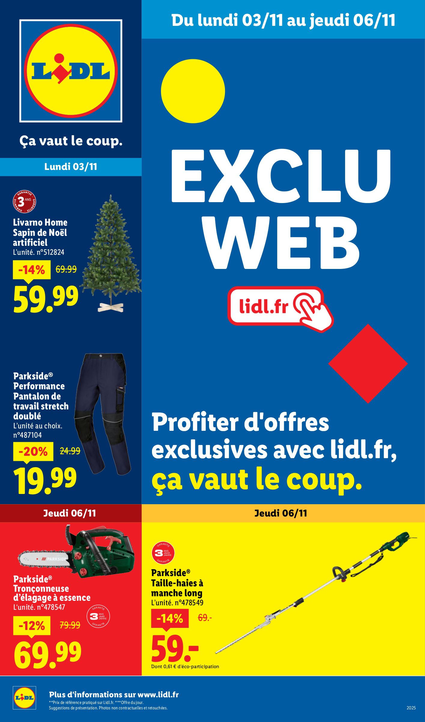 lidl - Catalogue Lidl - Exclu Web valable du 03/11 au 06/11