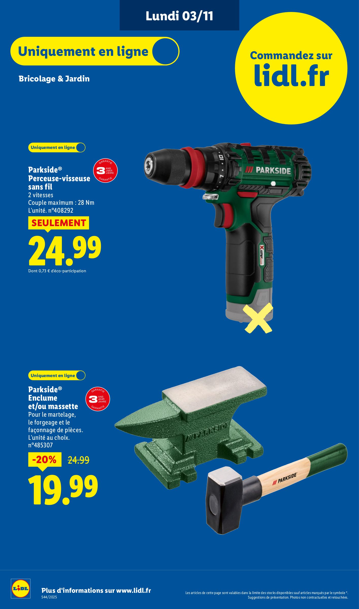 lidl - Catalogue Lidl - Exclu Web valable du 03/11 au 06/11 - page: 3