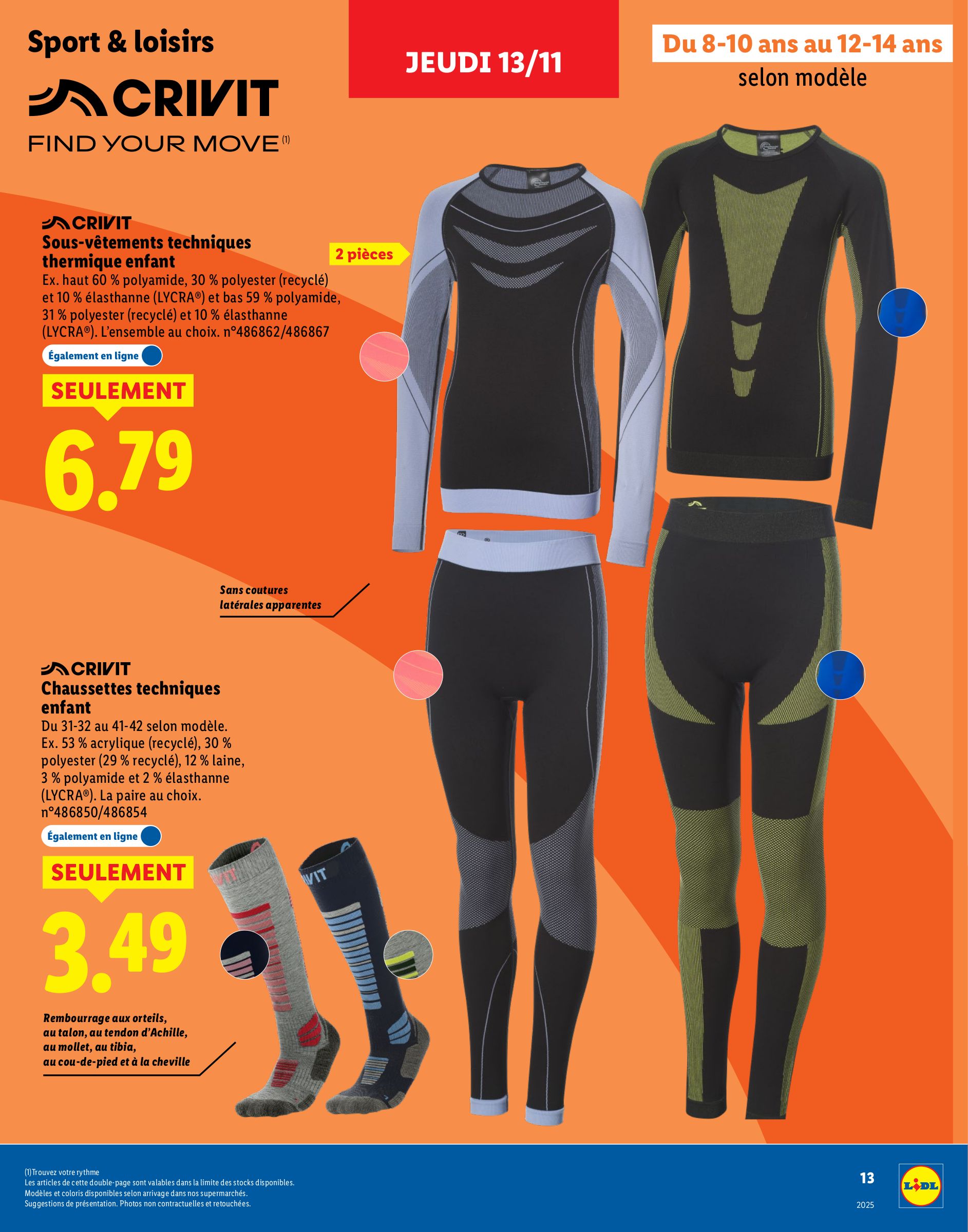 lidl - Catalogue Lidl - Catalogue sport et loisirs valable du 13/11 au 30/11 - page: 13
