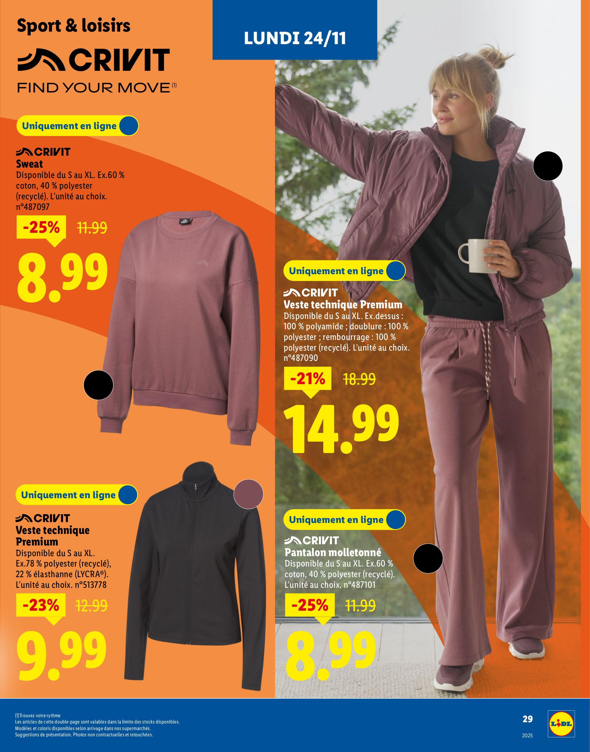 lidl - Catalogue Lidl - Catalogue sport et loisirs valable du 13/11 au 30/11 - page: 29