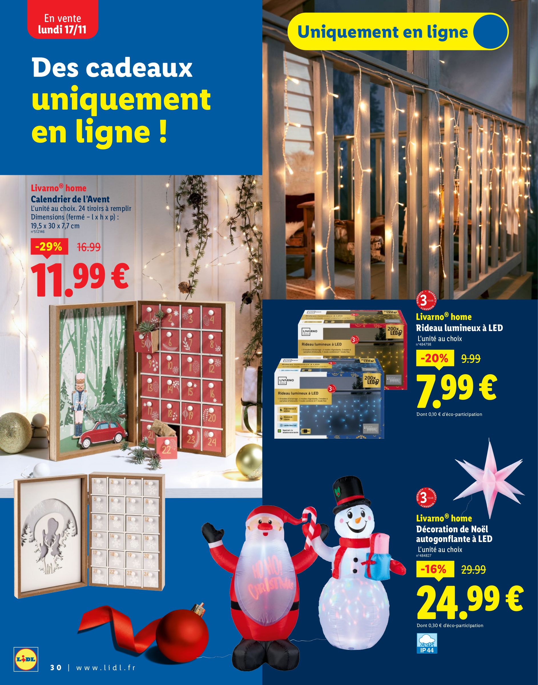 lidl - Catalogue Lidl - Pour des fêtes étincelantes valable du 13/11 au 04/01 - page: 30