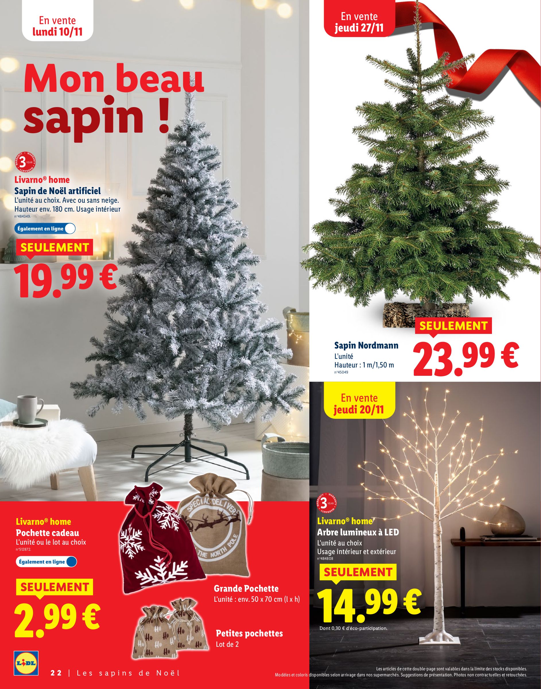 lidl - Catalogue Lidl - Pour des fêtes étincelantes valable du 13/11 au 04/01 - page: 22