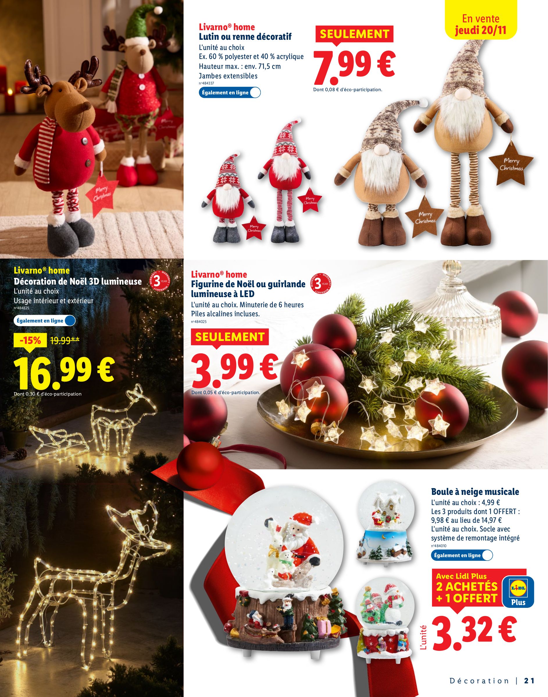 lidl - Catalogue Lidl - Pour des fêtes étincelantes valable du 13/11 au 04/01 - page: 21