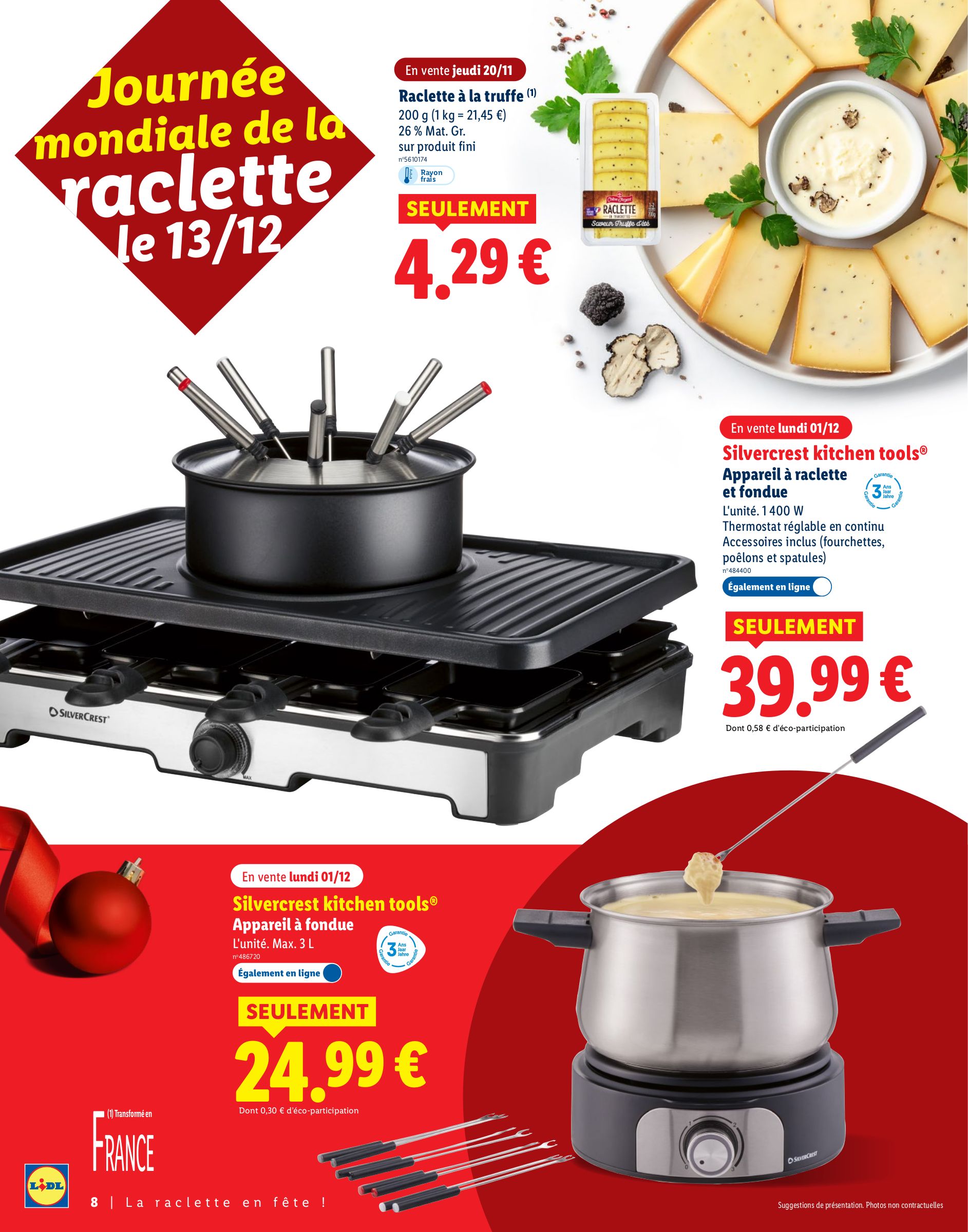 lidl - Catalogue Lidl - Pour des fêtes étincelantes valable du 13/11 au 04/01 - page: 8