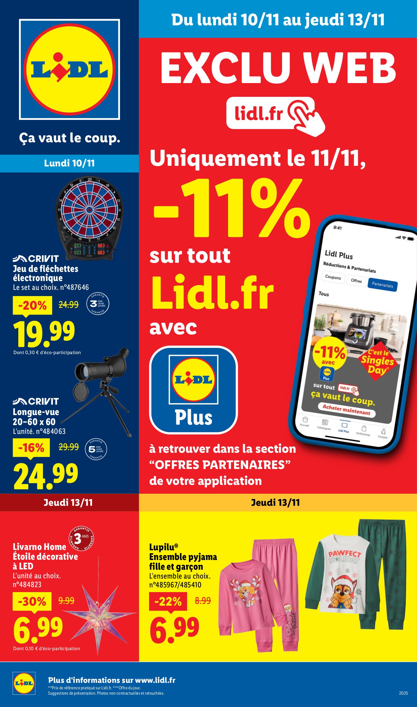 lidl - Catalogue Lidl - Exclu Web valable du 10/11 au 13/11