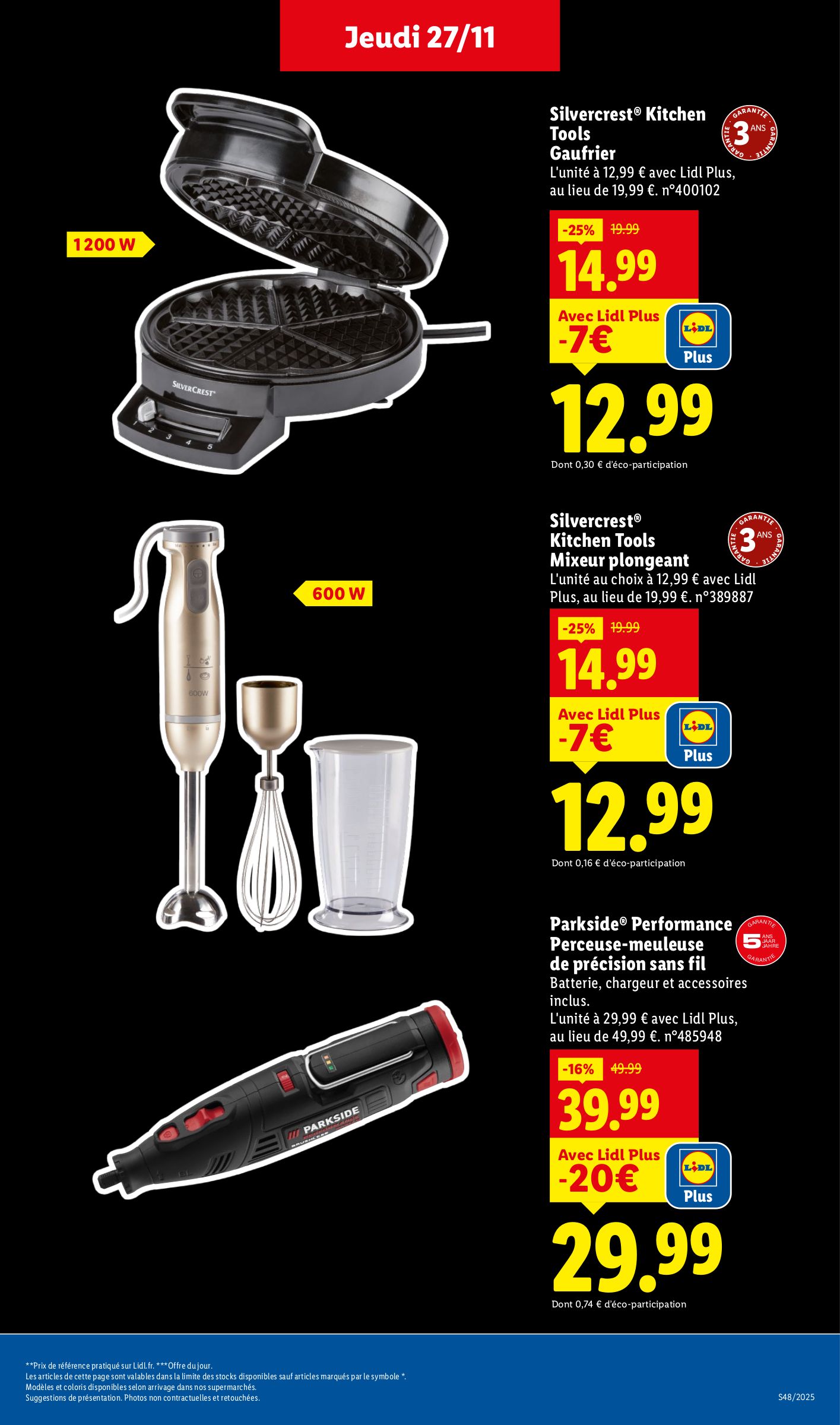 lidl - Catalogue Lidl - Les bonnes affaires de la semaine valable du 27/11 au 01/12 - page: 3