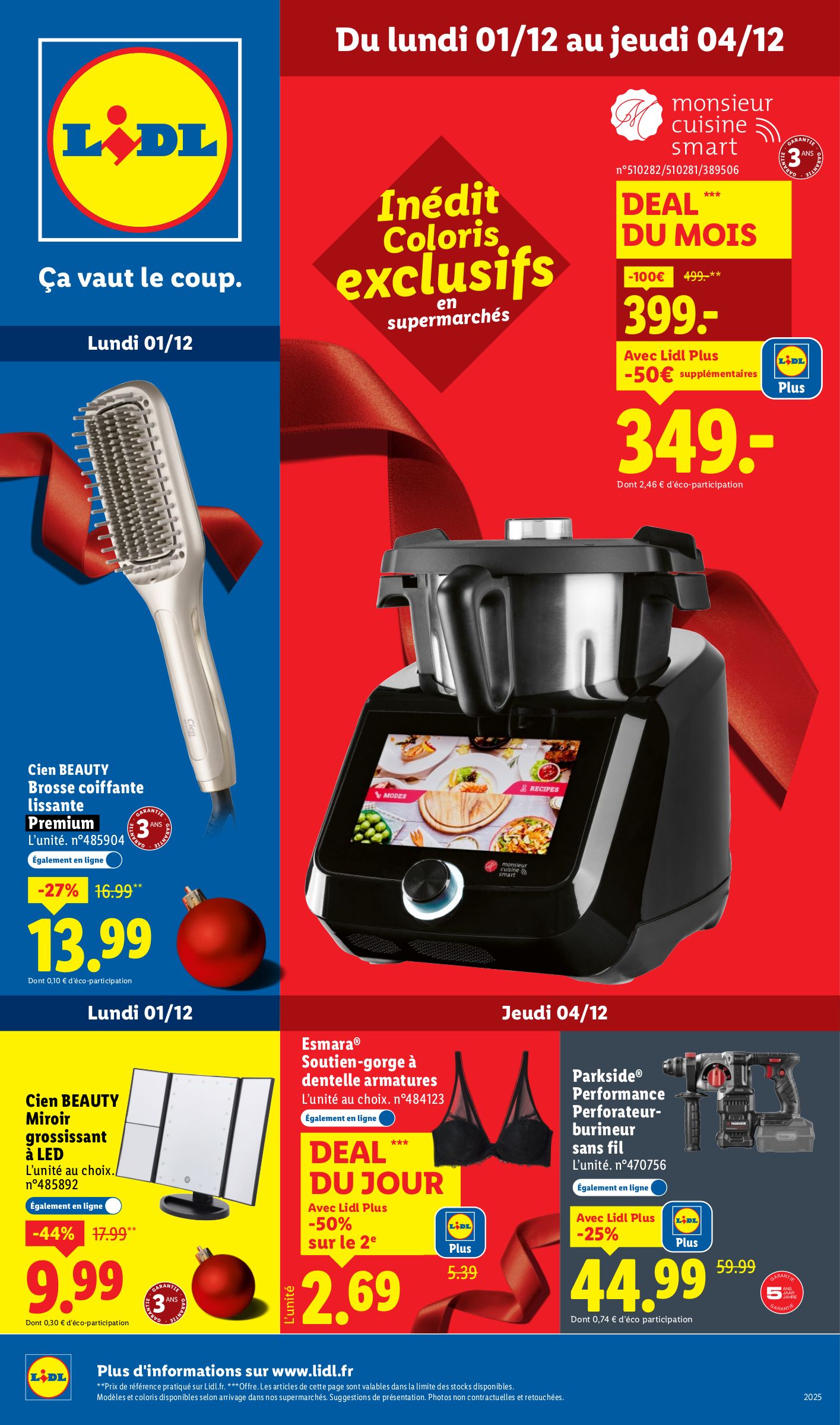 lidl - Catalogue Lidl - Les bonnes affaires de la semaine valable du 01/12 au 04/12 - page: 1