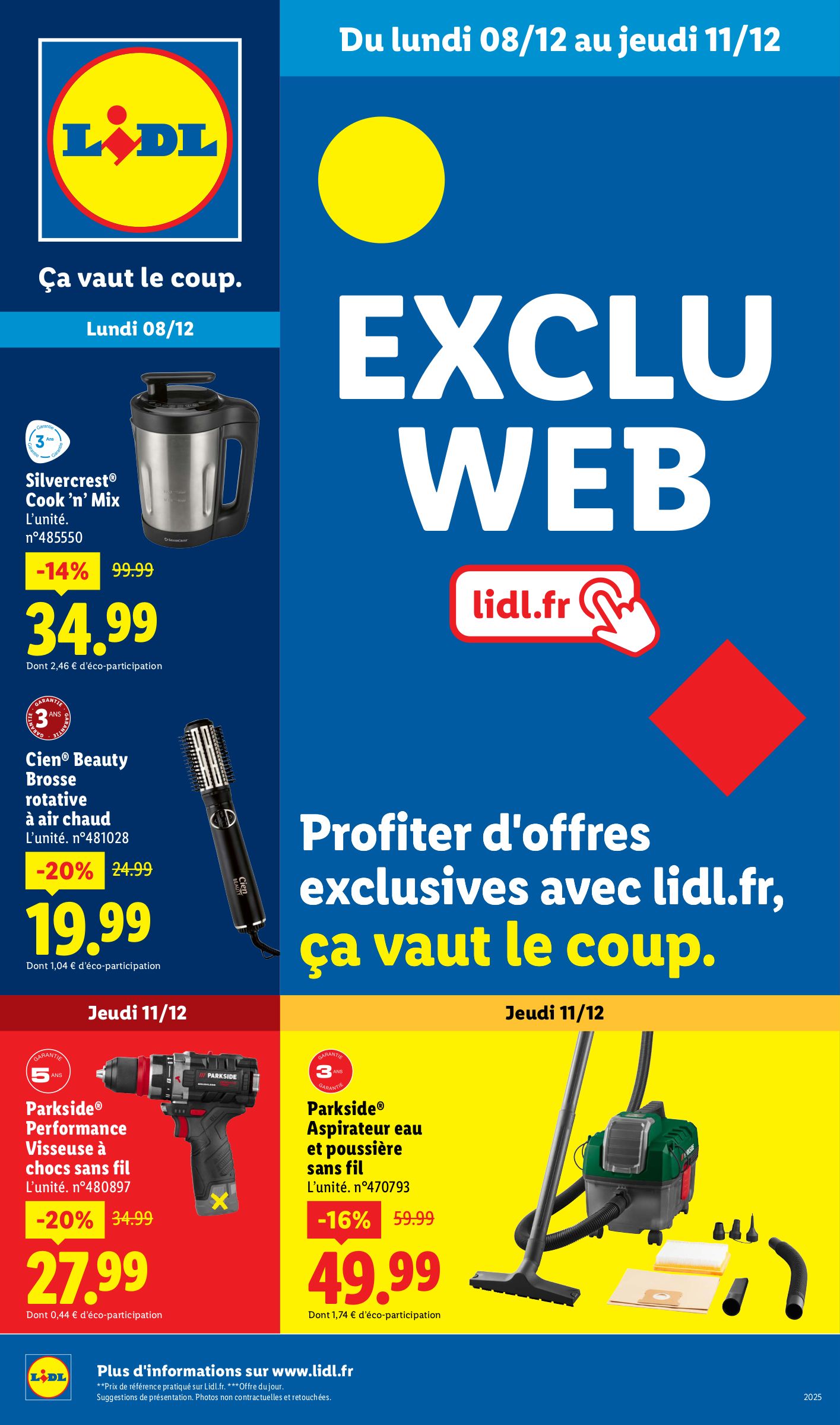 lidl - Catalogue Lidl - Exclu Web valable du 08/12 au 11/12