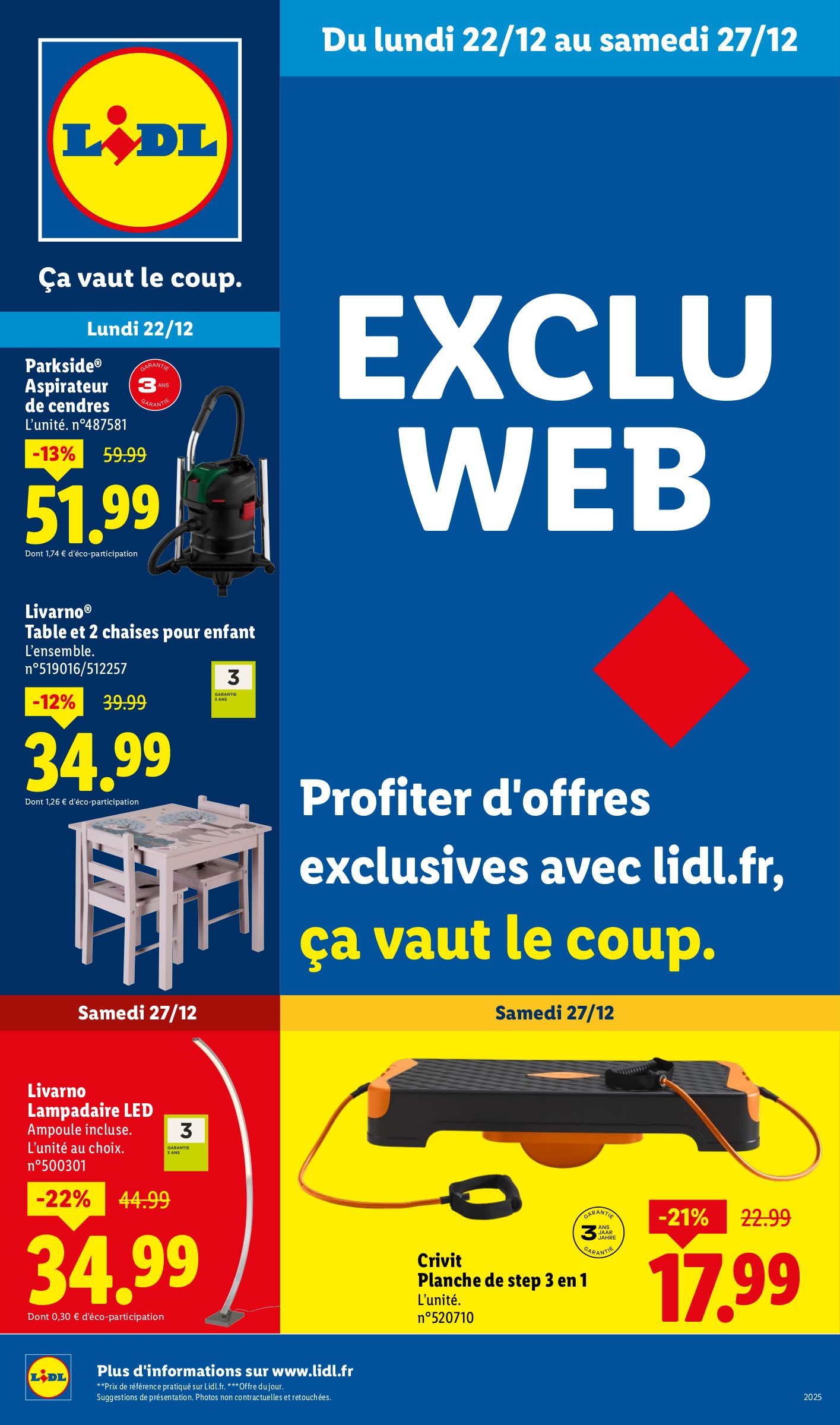 lidl - Catalogue Lidl - Exclu Web valable du 22/12 au 27/12