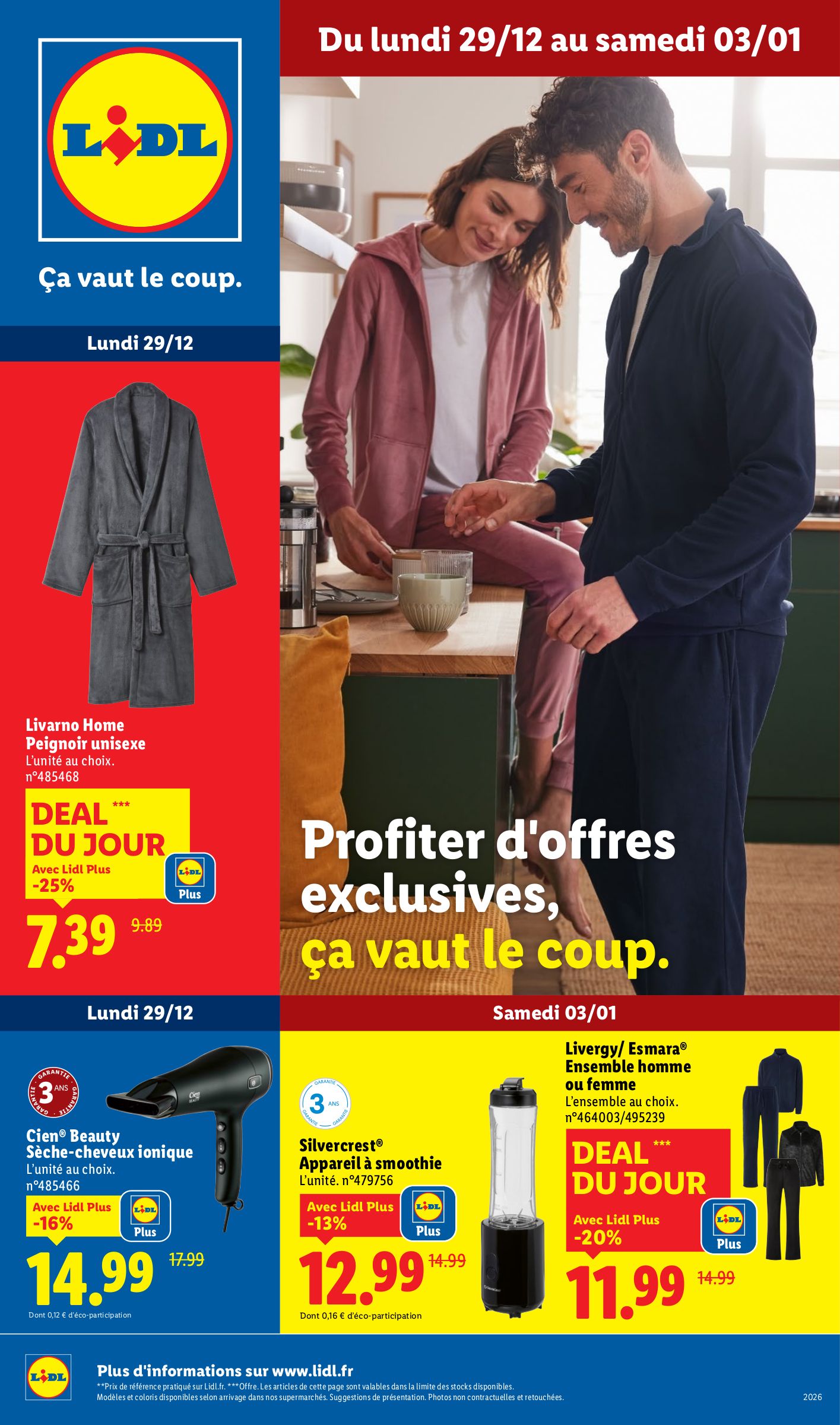 lidl - Catalogue Lidl - Les bonnes affaires de la semaine valable du 29/12 au 03/01