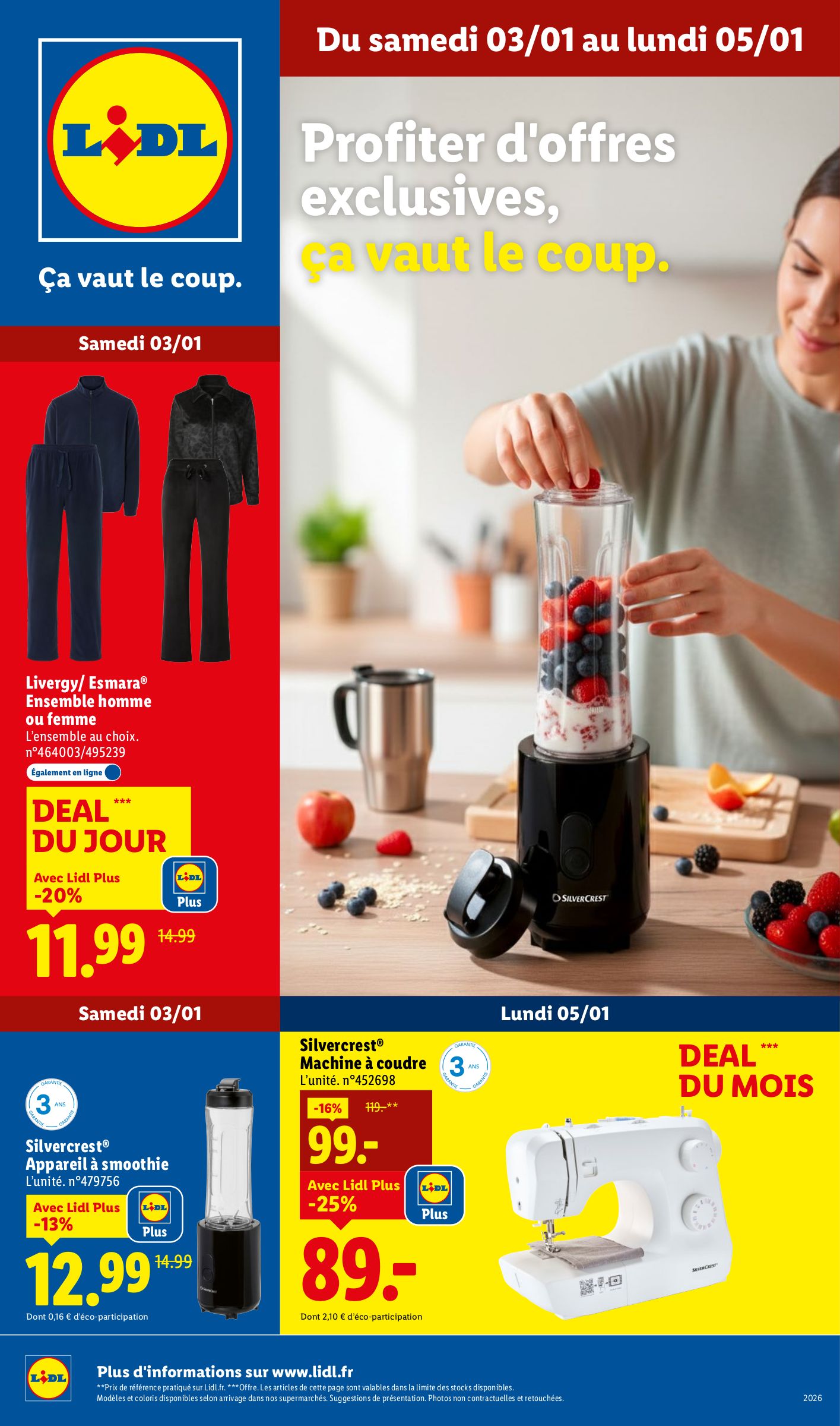 lidl - Catalogue Lidl - Les bonnes affaires de la semaine valable du 03/01 au 05/01