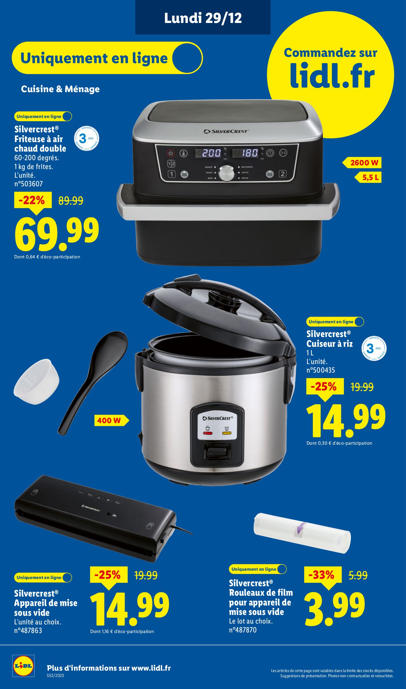lidl - Catalogue Lidl - Exclu Web valable du 29/12 au 03/01 - page: 6