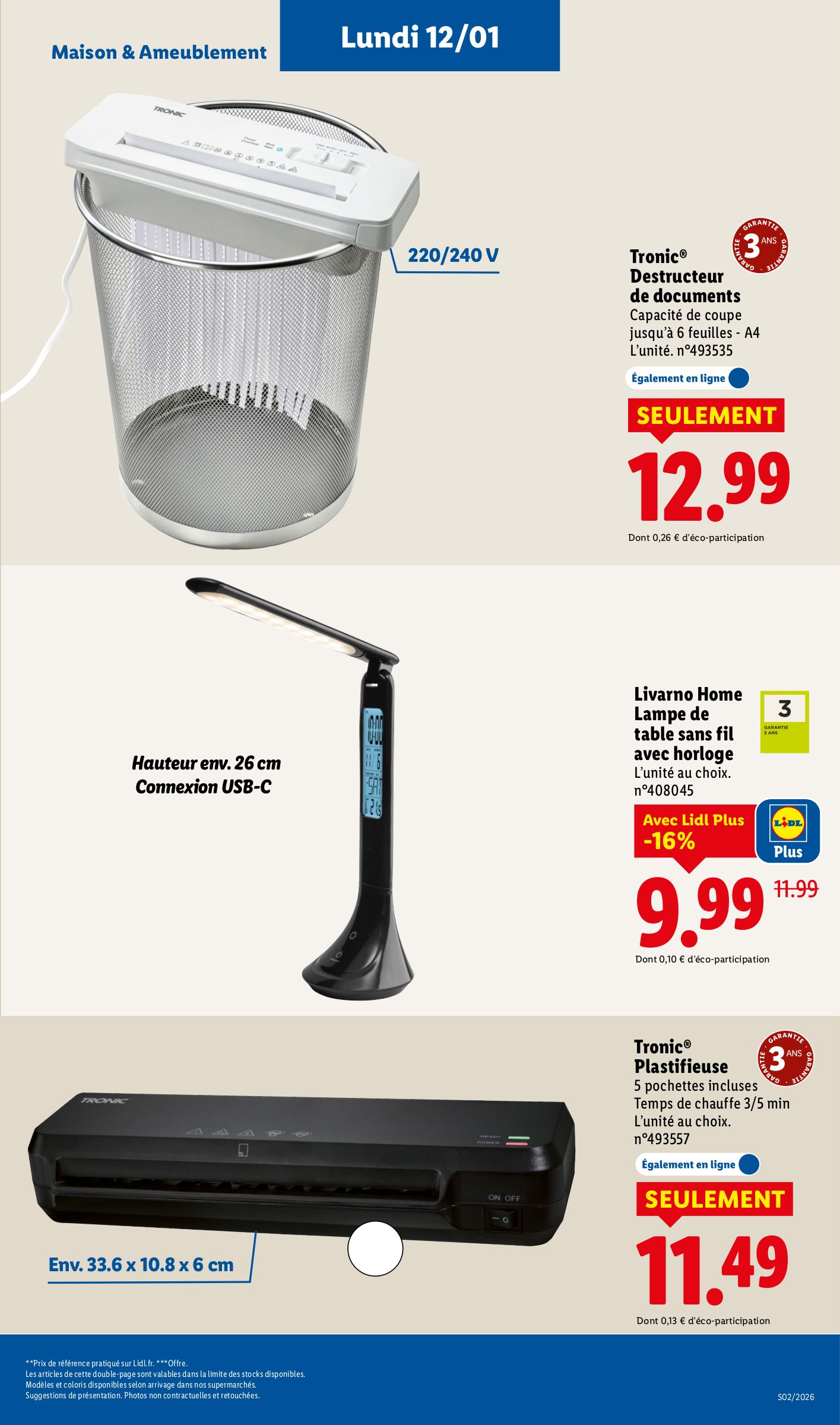 lidl - Catalogue Lidl - Les bonnes affaires de la semaine valable du 08/01 au 12/01 - page: 23