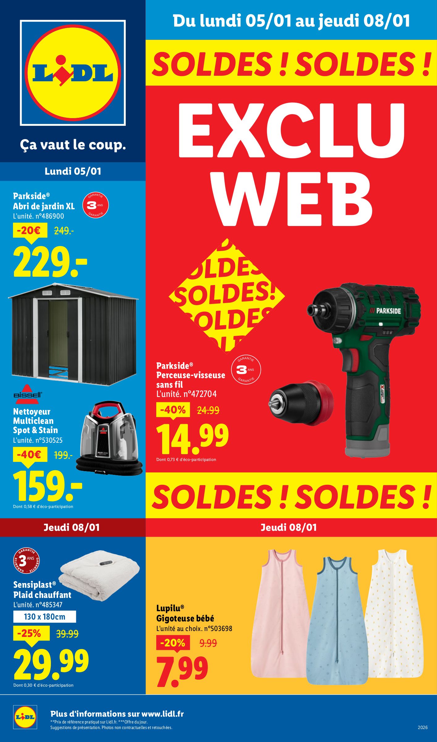 lidl - Catalogue Lidl - Exclu Web valable du 05/01 au 08/01