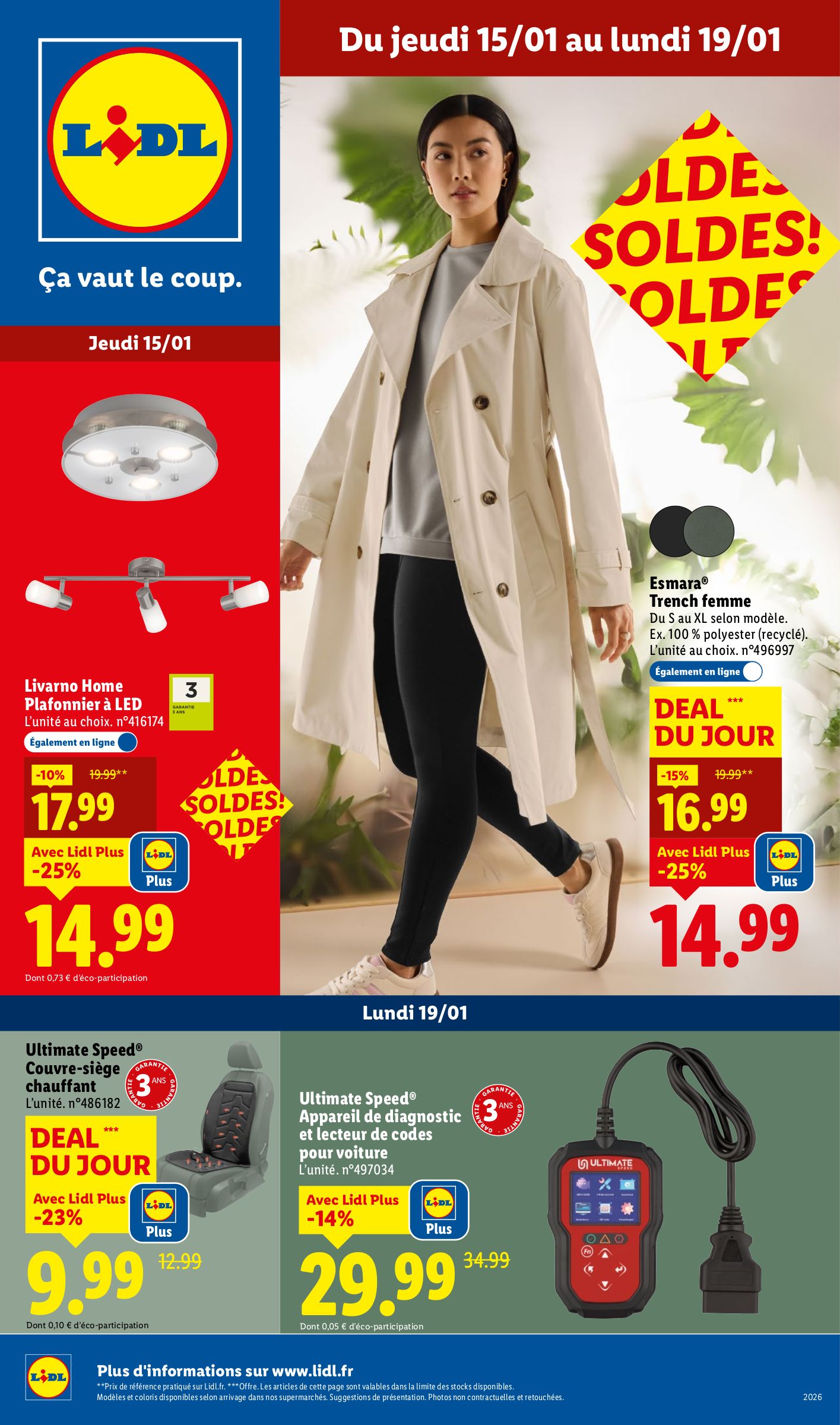 lidl - Catalogue Lidl - Les soldes Lidl, ça vaut le coup. valable du 15/01 au 19/01