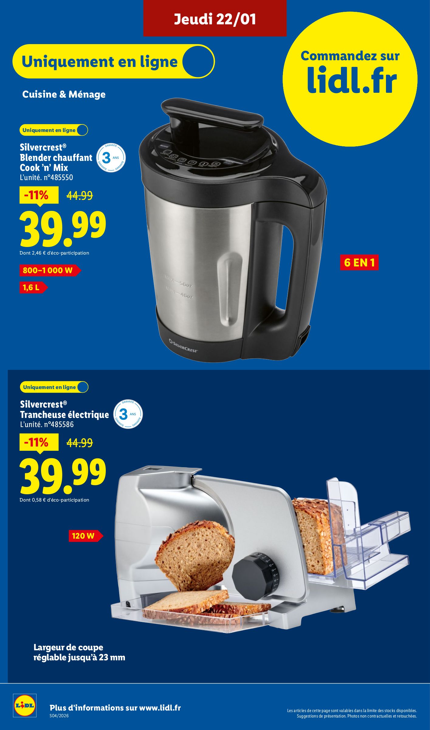 lidl - Catalogue Lidl - Les bonnes affaires Exclu Web valable du 19/01 au 22/01 - page: 6