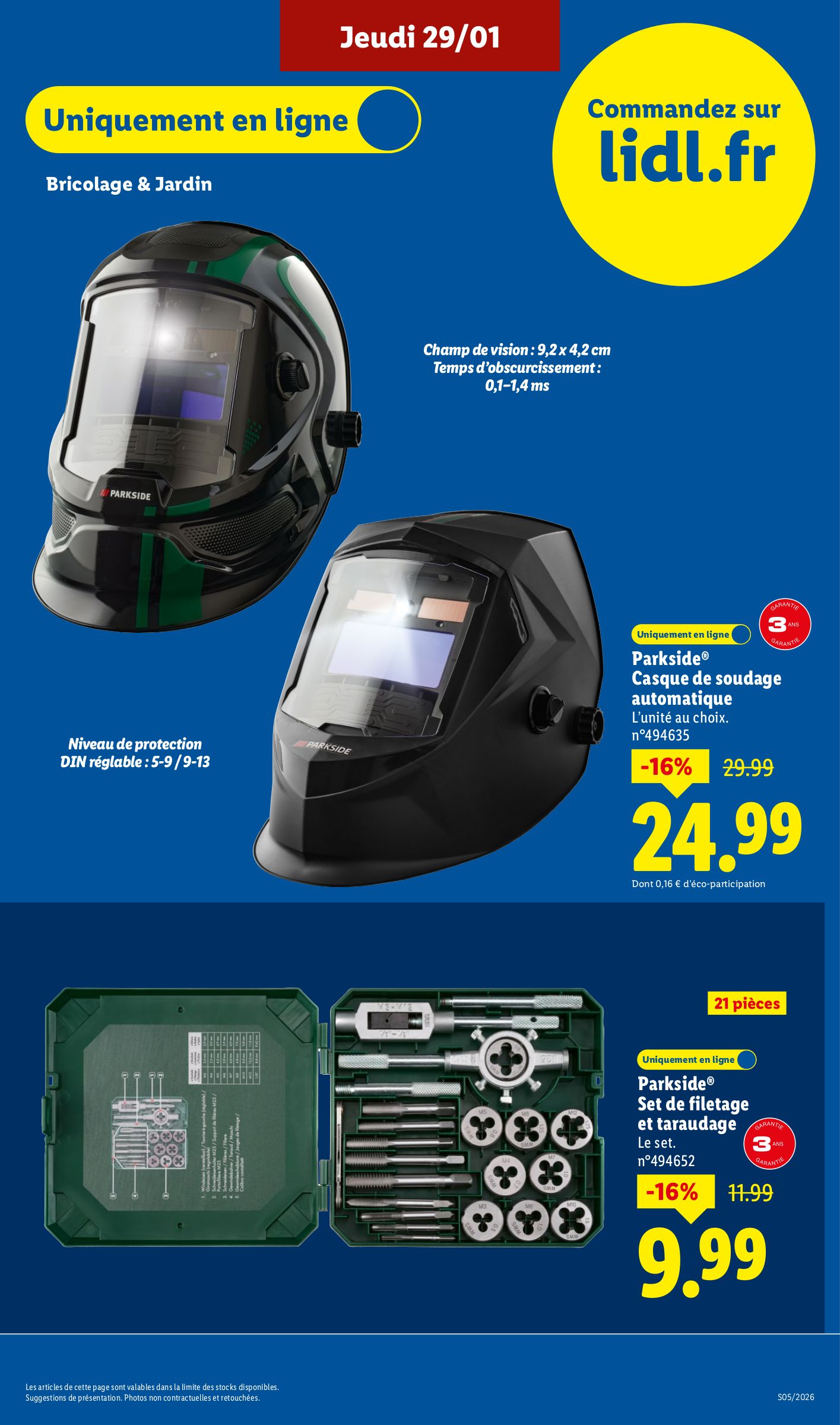 lidl - Catalogue Lidl - Exclu Web valable du 26/01 au 29/01 - page: 11