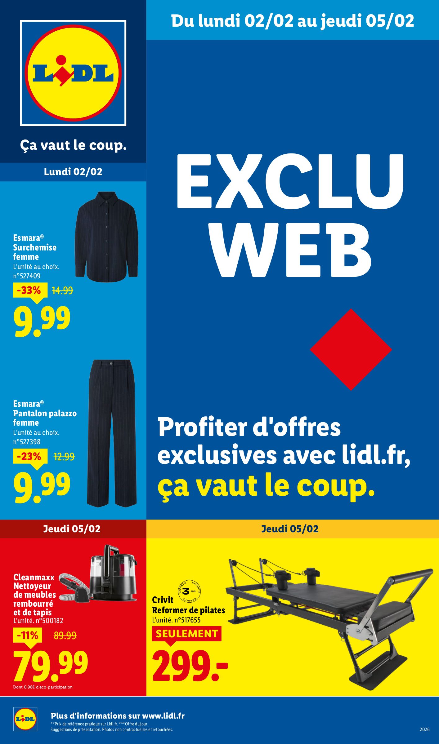 lidl - Catalogue Lidl - Les exclus web de la semaine valable du 02/02/2026 au 05/02/2026