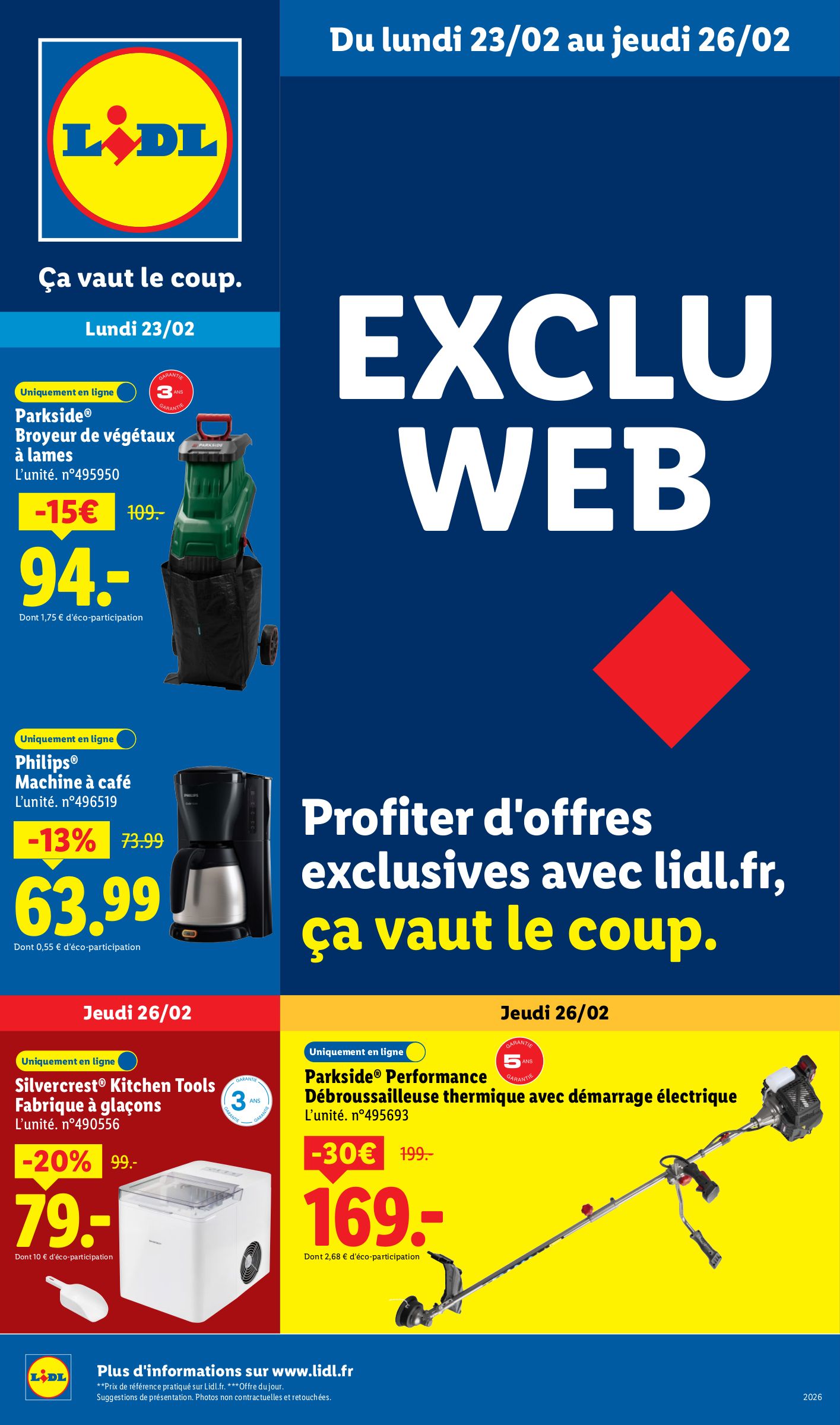 lidl - Catalogue Lidl - Exclu Web valable du 23/02/2026 au 26/02/2026