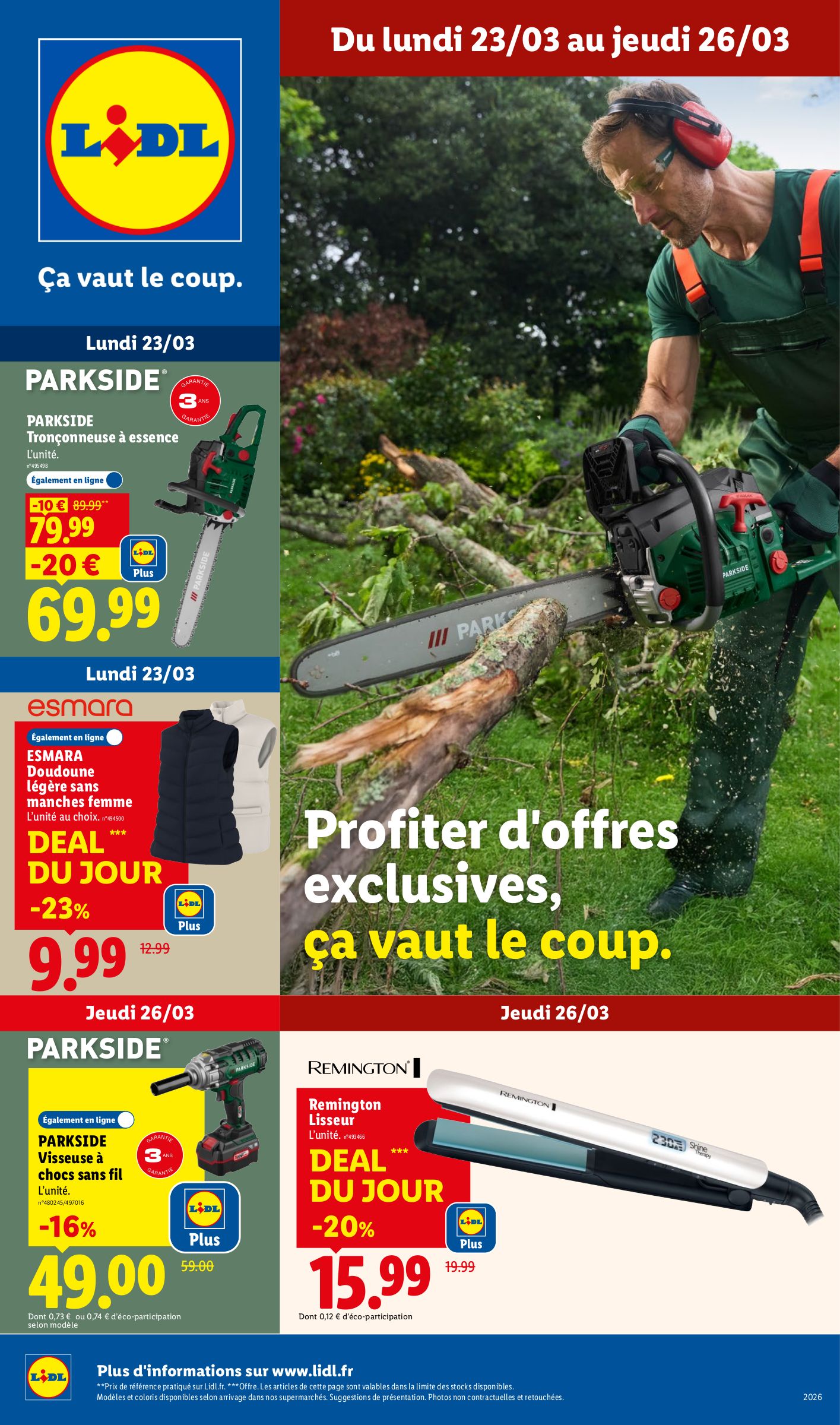 lidl - Catalogue Lidl - Les bonnes affaires de la semaine valable du 23/03/2026 au 26/03/2026