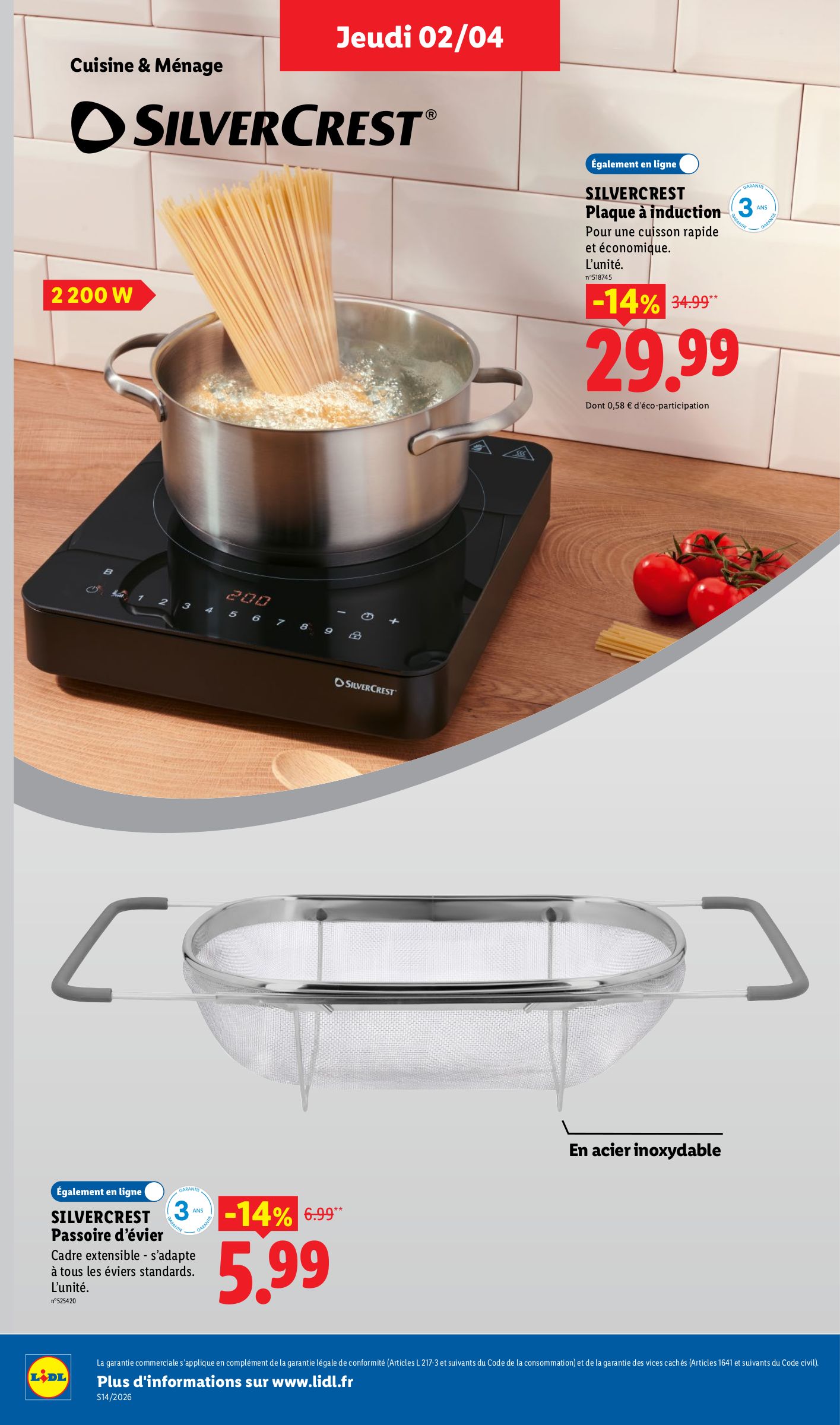 lidl - Catalogue Lidl - Les bonnes affaires de la semaine valable du 30/03/2026 au 02/04/2026 - page: 18