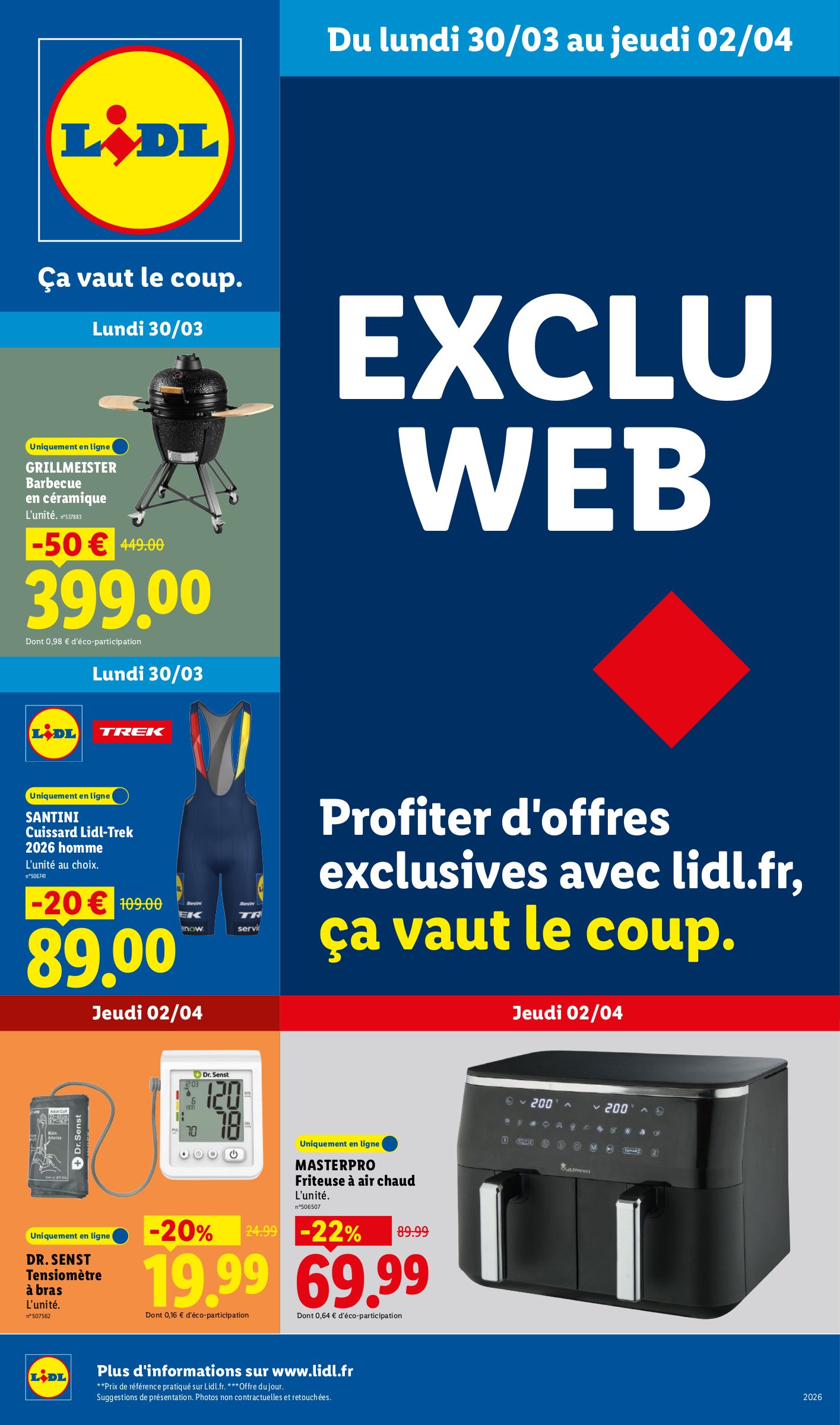 lidl - Catalogue Lidl - Exclu Web valable du 30/03/2026 au 02/04/2026