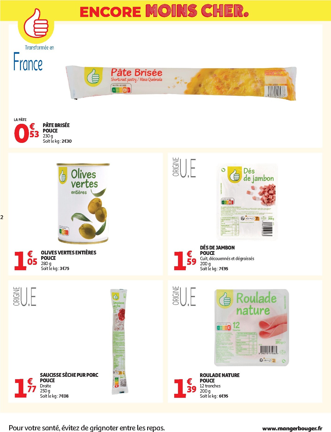 auchan - Flyer Auchan Supermarché - Marque Pouce pour la semaine prochaine du du mardi 19/05/2026 au du samedi 30/05/2026 - page: 2