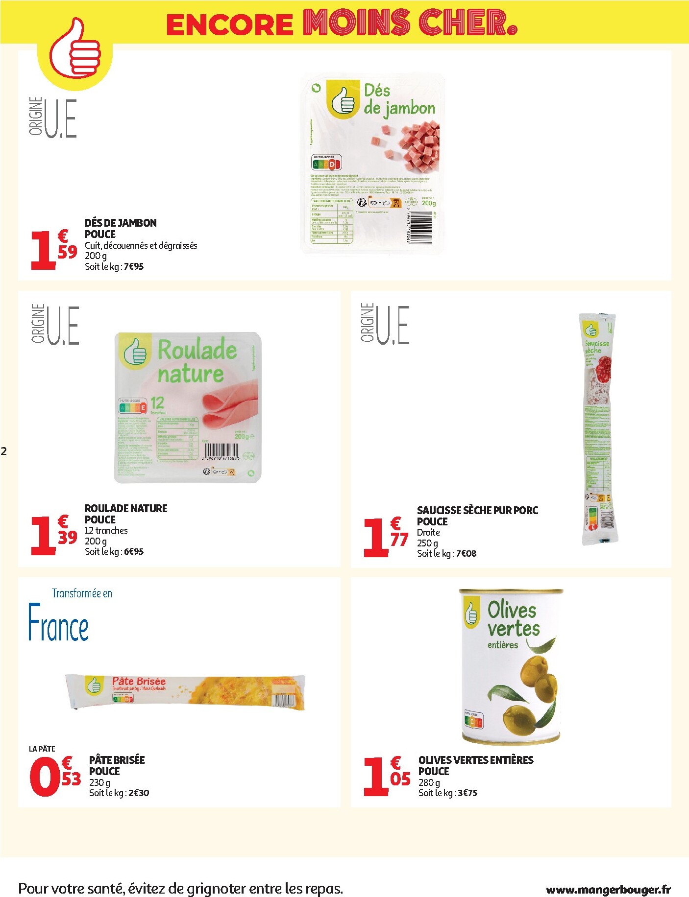 auchan - Flyer Auchan - Petits prix marque Pouce pour la semaine prochaine du du mardi 19/05/2026 au du dimanche 31/05/2026 - page: 2