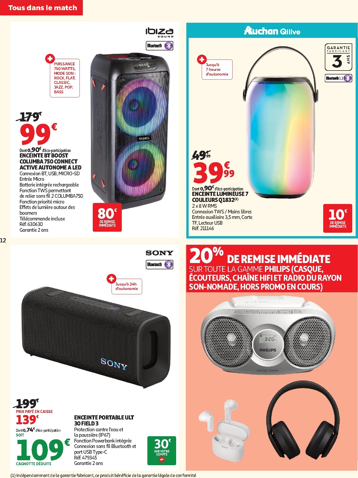 auchan - Current Auchan - Téléviseurs & high-tech leaflet valid from du mardi 26/05/2026 to du dimanche 14/06/2026 - page: 12