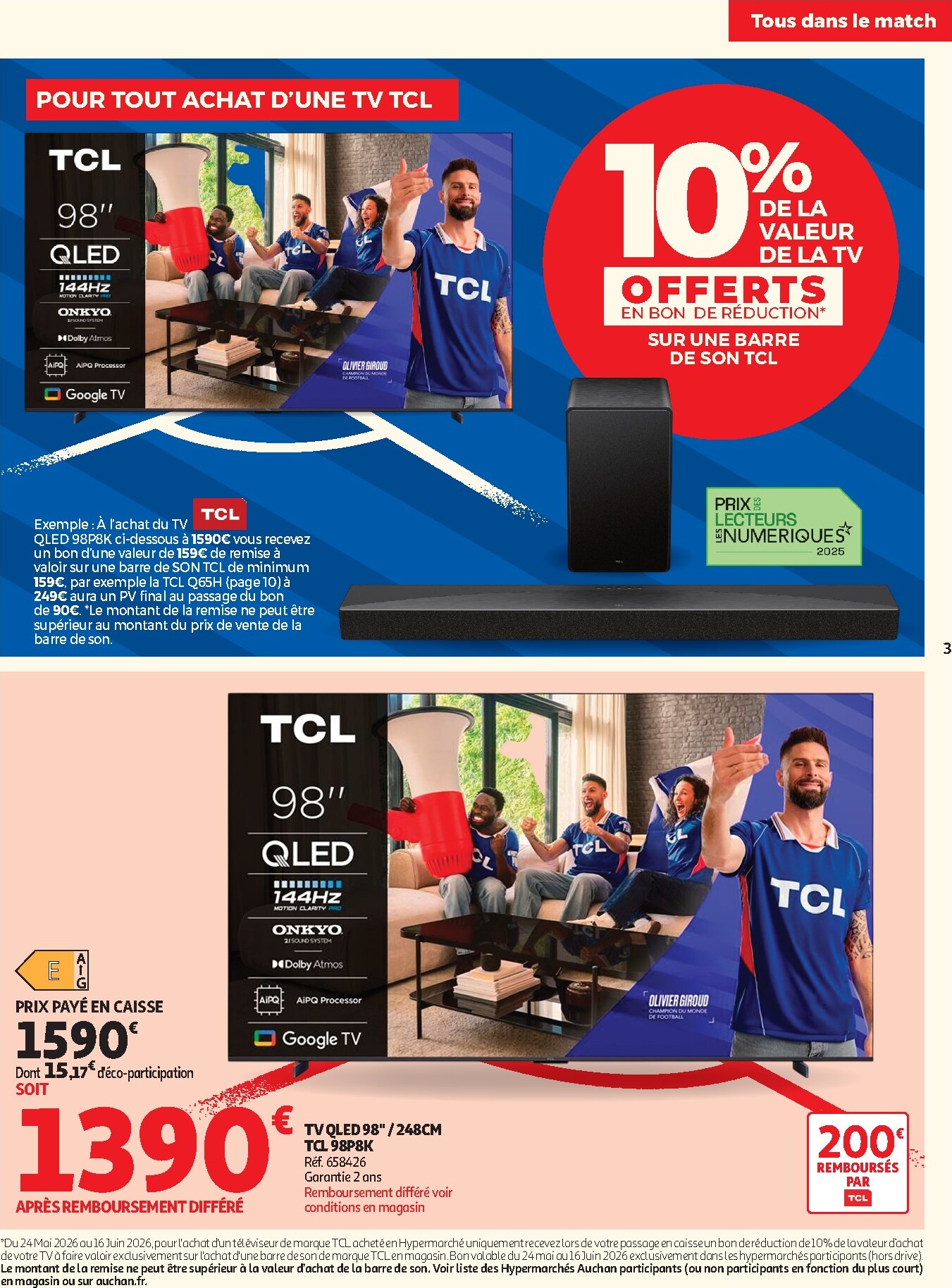 auchan - Current Auchan - Téléviseurs & high-tech leaflet valid from du mardi 26/05/2026 to du dimanche 14/06/2026 - page: 3