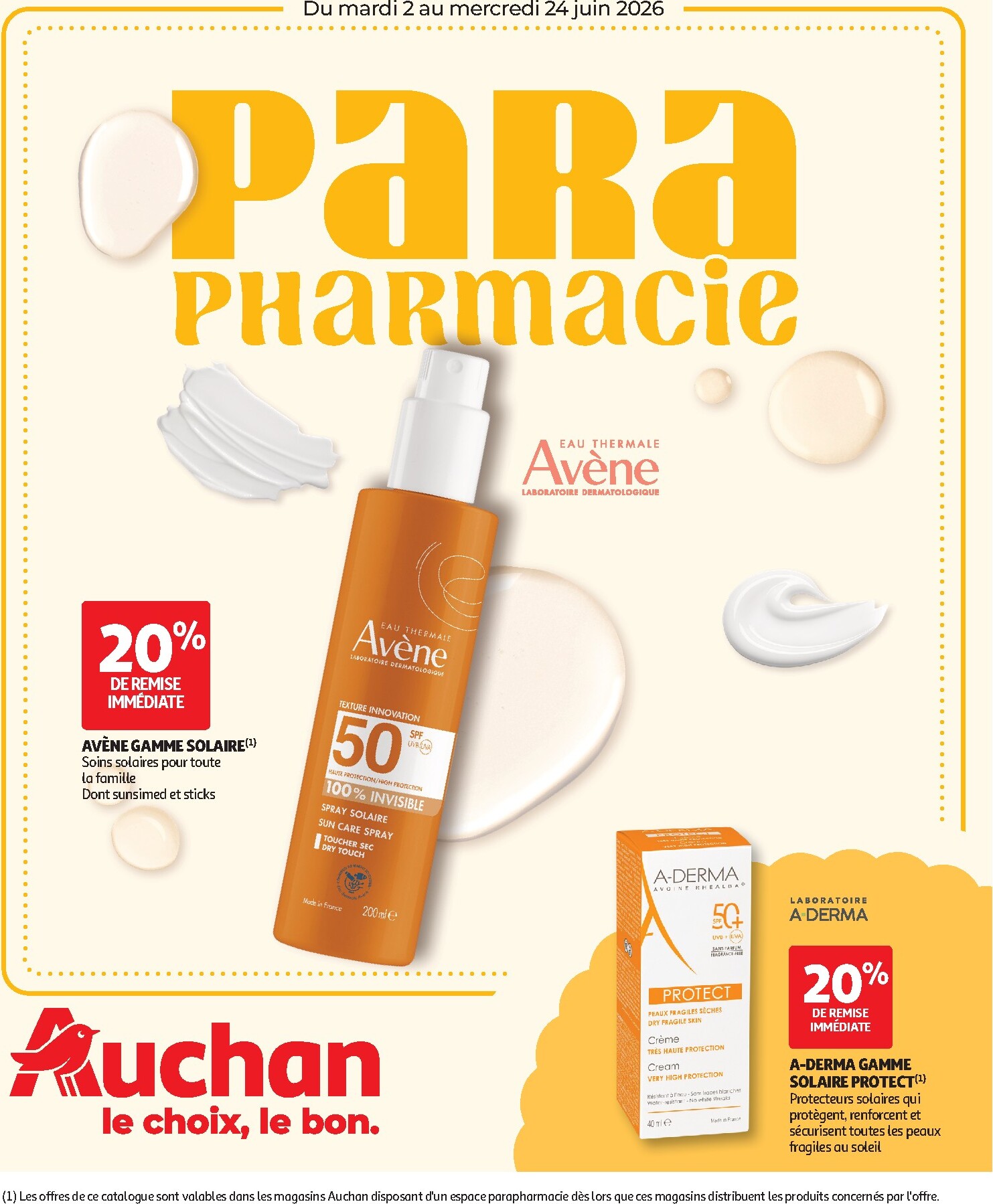 auchan - Flyer Auchan - Parapharmacie, beauté pour la semaine prochaine du du mardi 02/06/2026 au du mercredi 24/06/2026