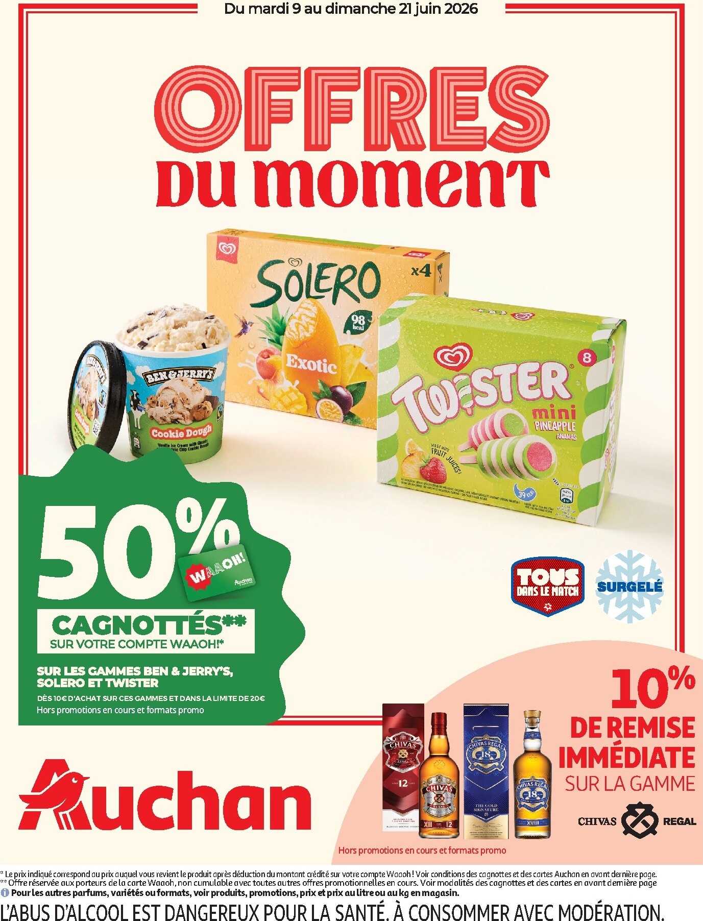 auchan - Flyer Auchan pour la semaine prochaine du du mardi 09/06/2026 au du dimanche 21/06/2026