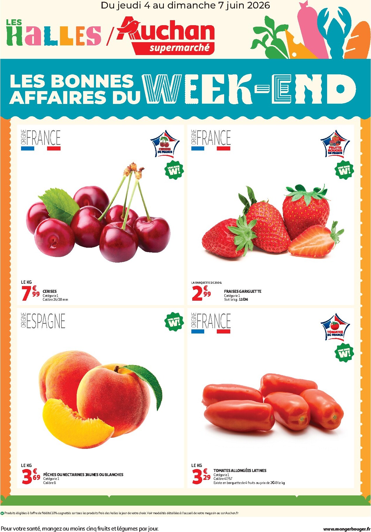 auchan - Current Auchan Supermarché - Les bons plans du week-end leaflet valid from de jeudi 04/06/2026 to du dimanche 07/06/2026