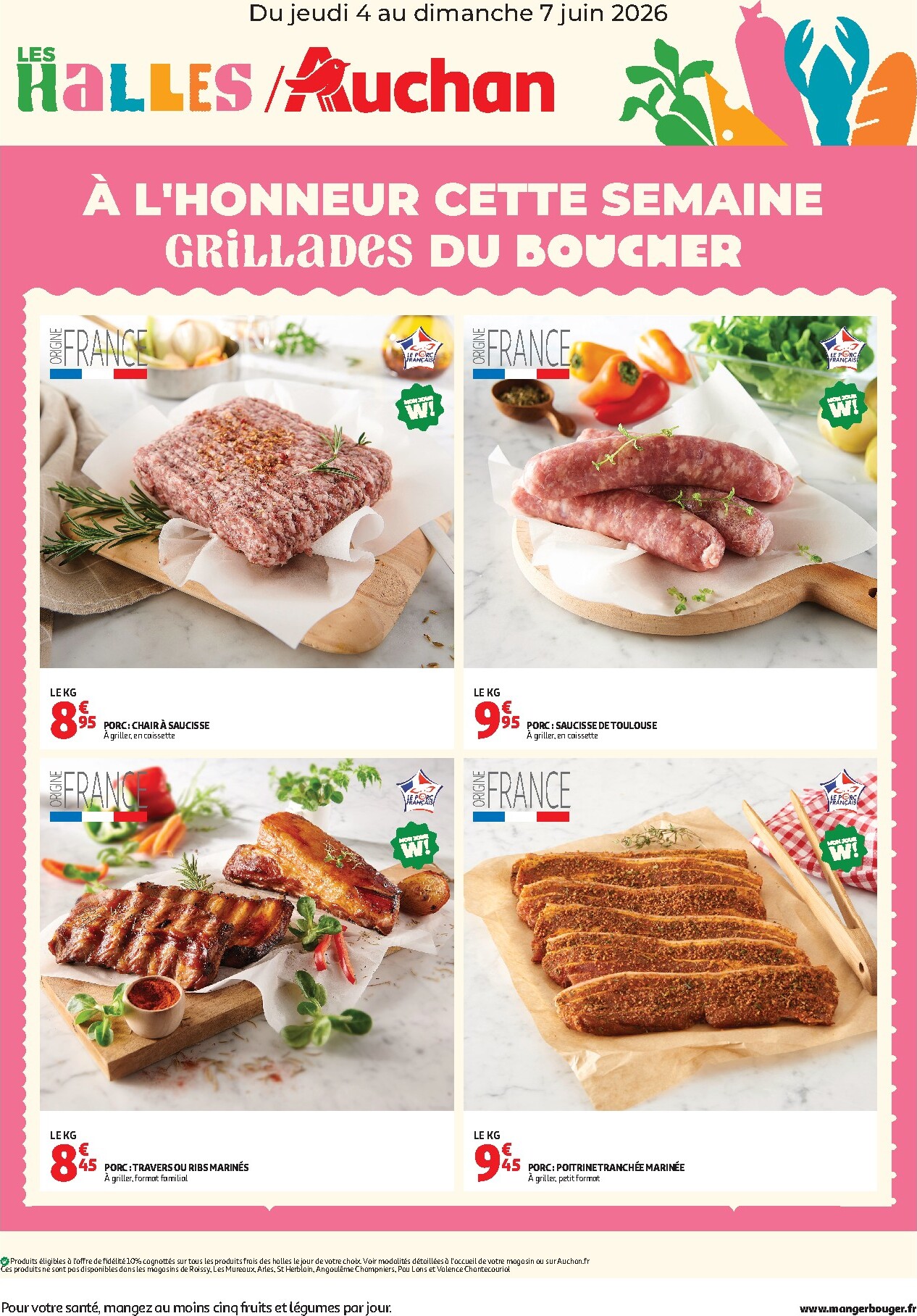 auchan - Current Auchan - À l'honneur cette semaine leaflet valid from de jeudi 04/06/2026 to du dimanche 07/06/2026