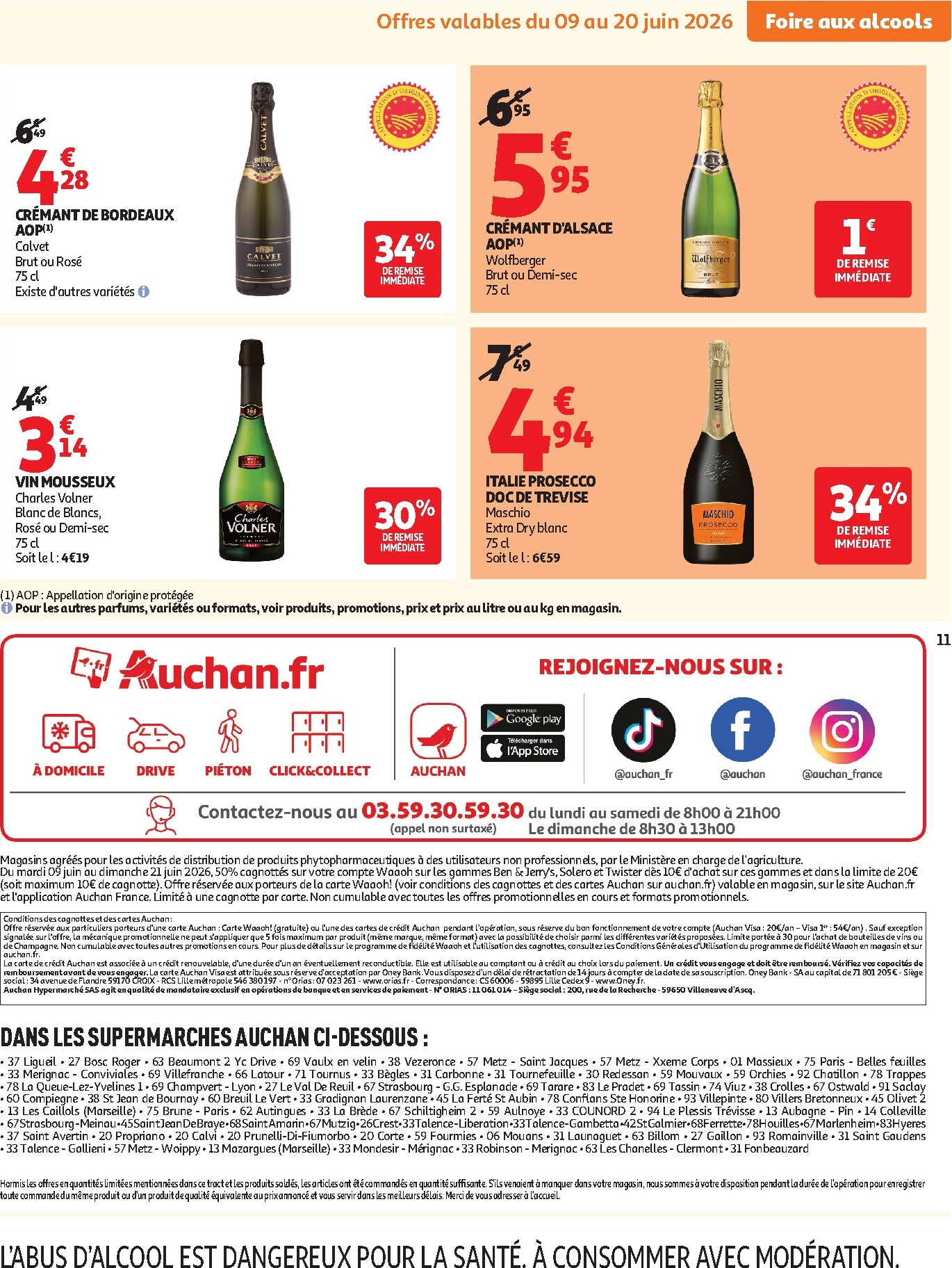 auchan - Current Auchan Supermarché - Halles & alcools leaflet valid from du mardi 09/06/2026 to du samedi 13/06/2026 - page: 11